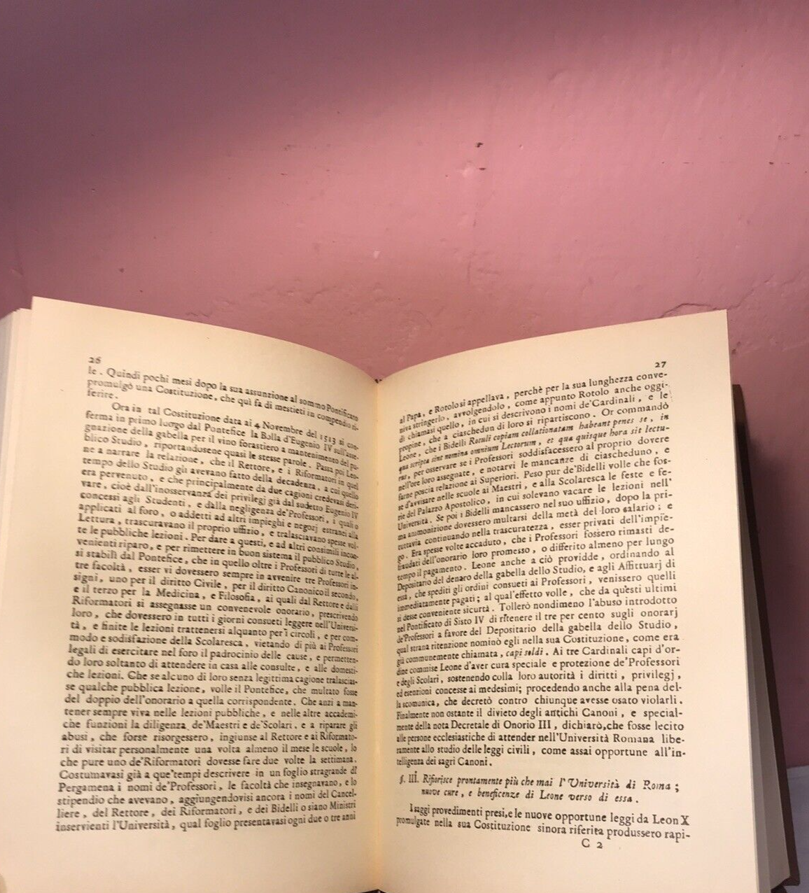 Storia Dell’ Università Di Roma, F.M. Renazzi, Forni Editore Bologna, 2 Volumi