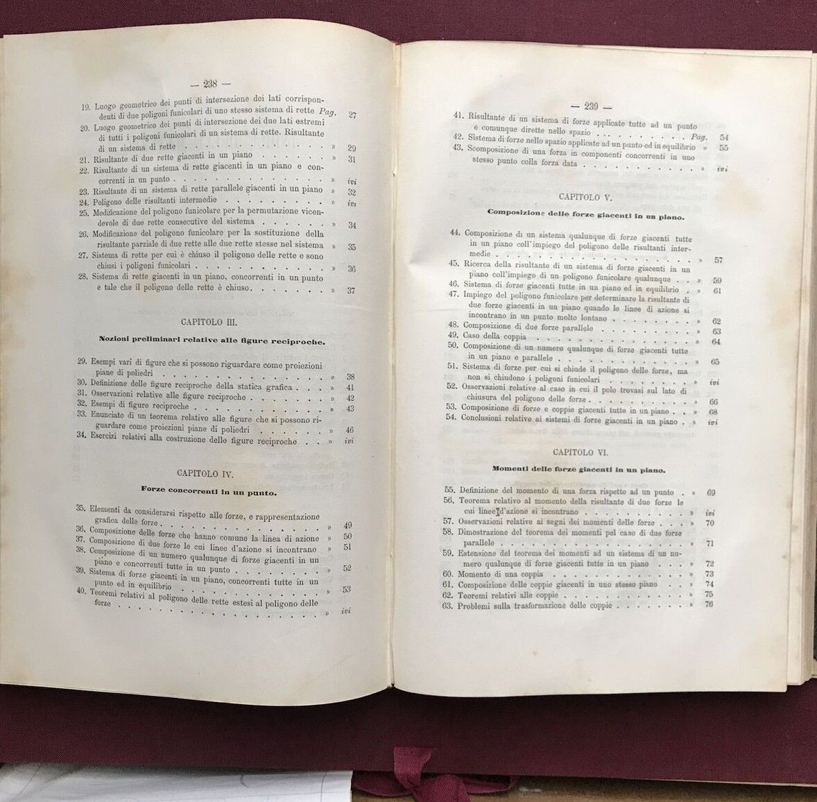 STATICA GRAFICA teoria ed applicazioni, Ferdinando Zucchetti, Negro editore 1878