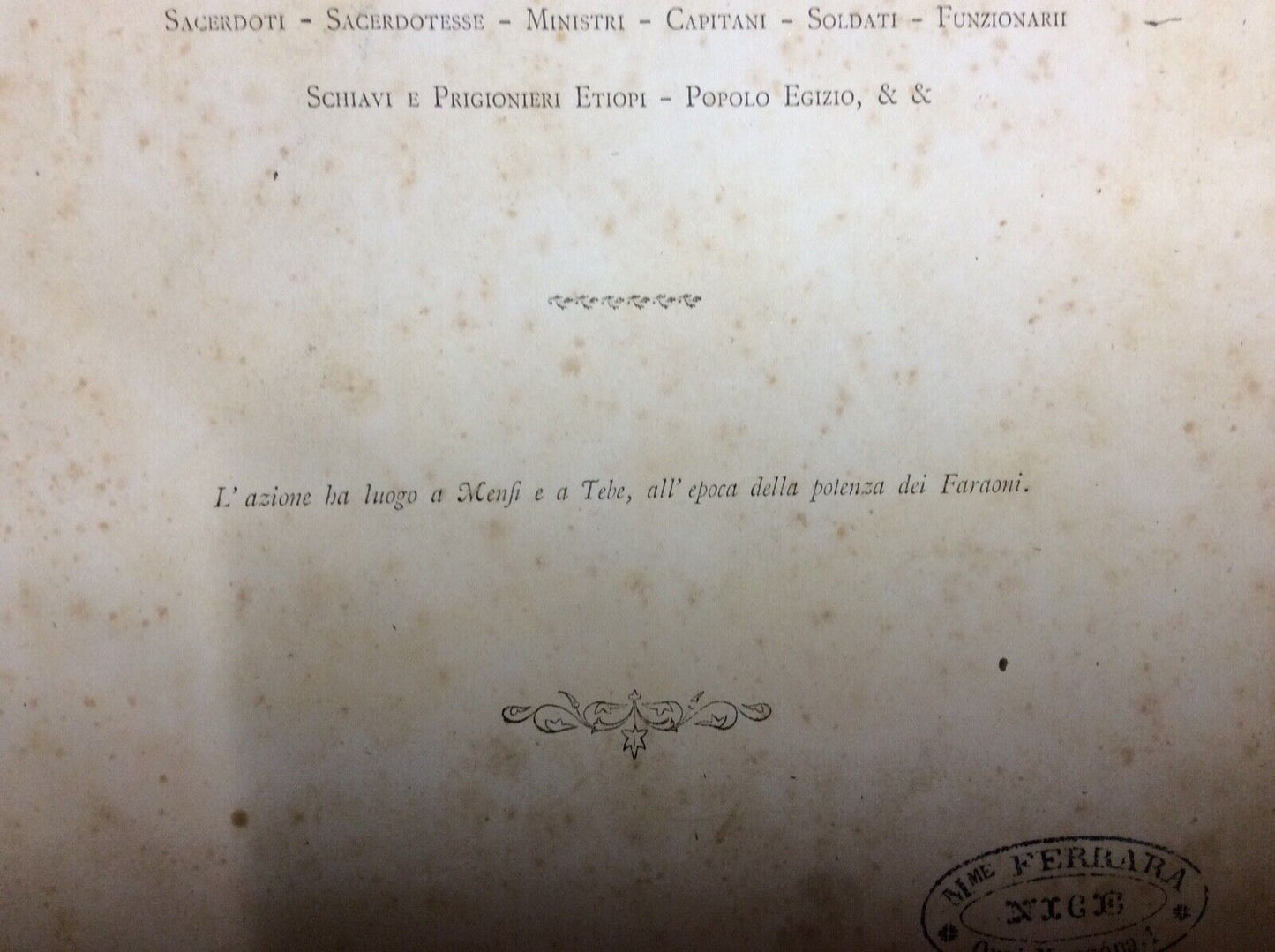 AIDA - A. GHISLANZONI. musica di G. VERDI. Edizioni Ricordi.