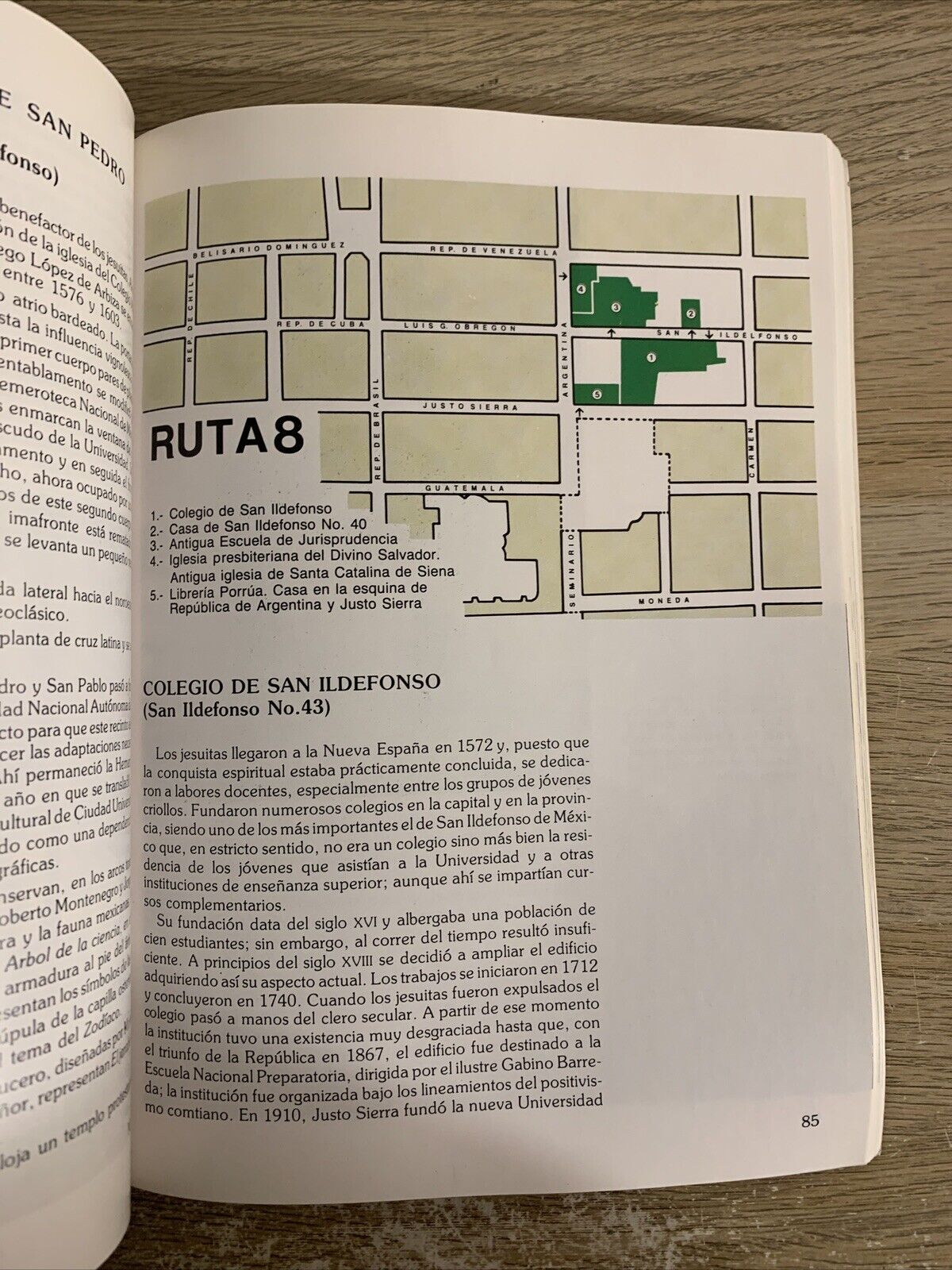 GUIA OFICIAL - CENTRO DE LA CIUDAD DE MEXICO todo color. Real-Inah-Salvat 1987