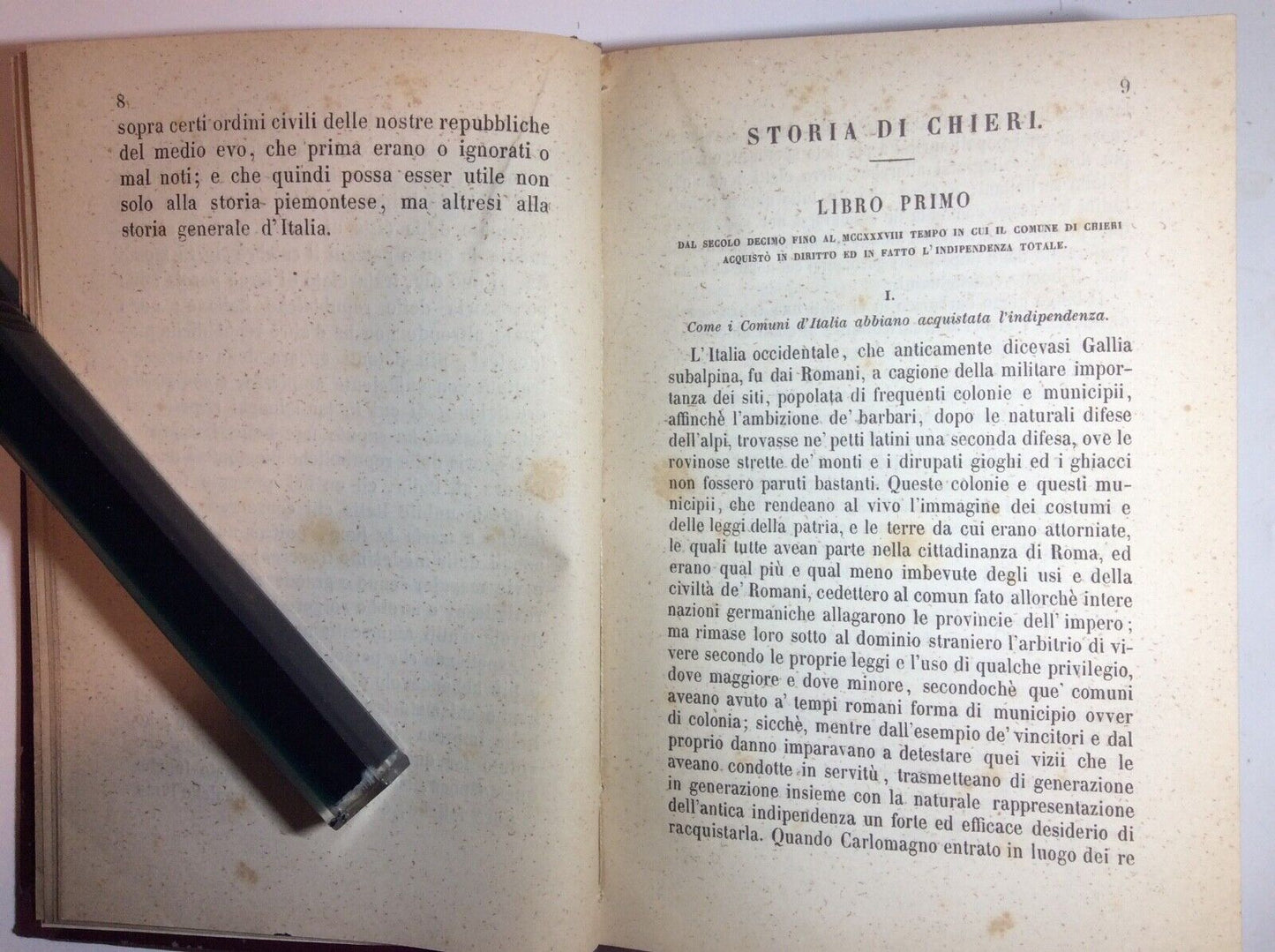 STORIE MINORI DI LUIGI CIBRARIO CHIERI REAL BADIA D'ALTACOMBA 1855