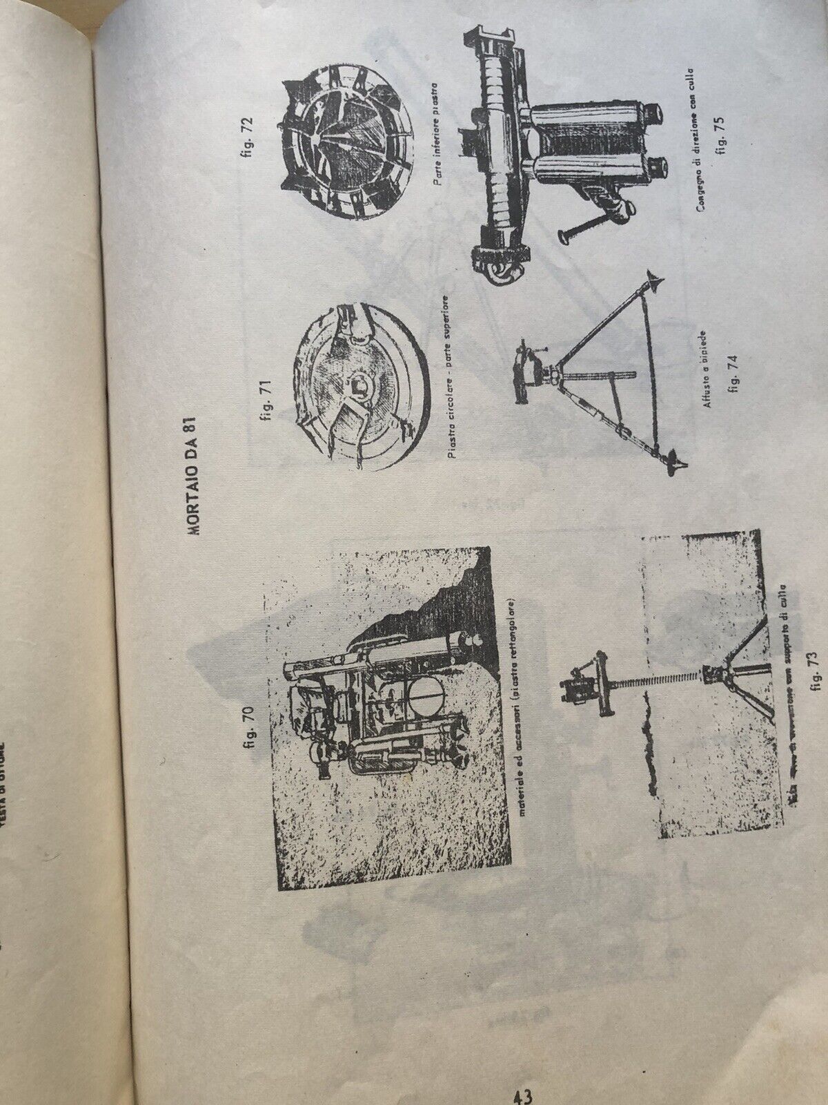 Sinossi di armi ed appunti di tiro TAVOLE Militaria Armi esercito Fanteria