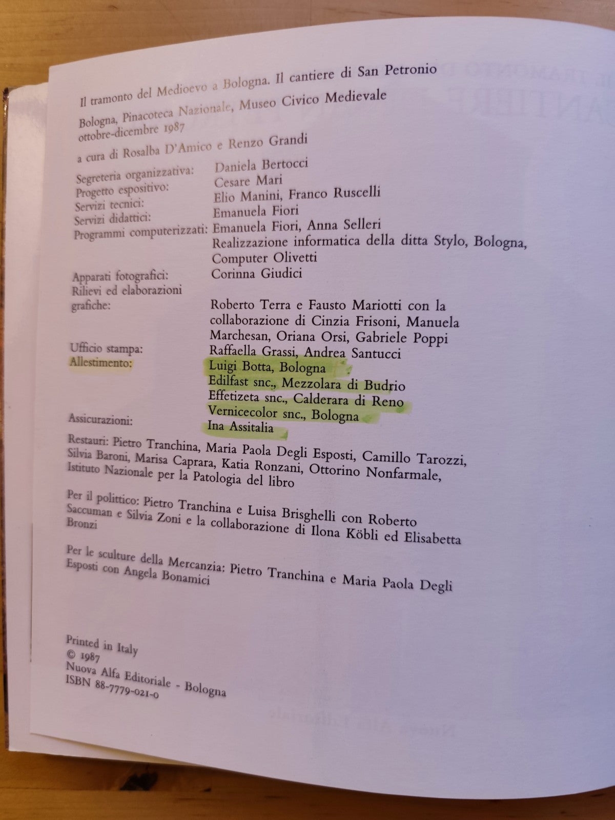Il cantiere di San Petronio, il tramonto del Medioevo a Bologna, Nuova Alfa ed.
