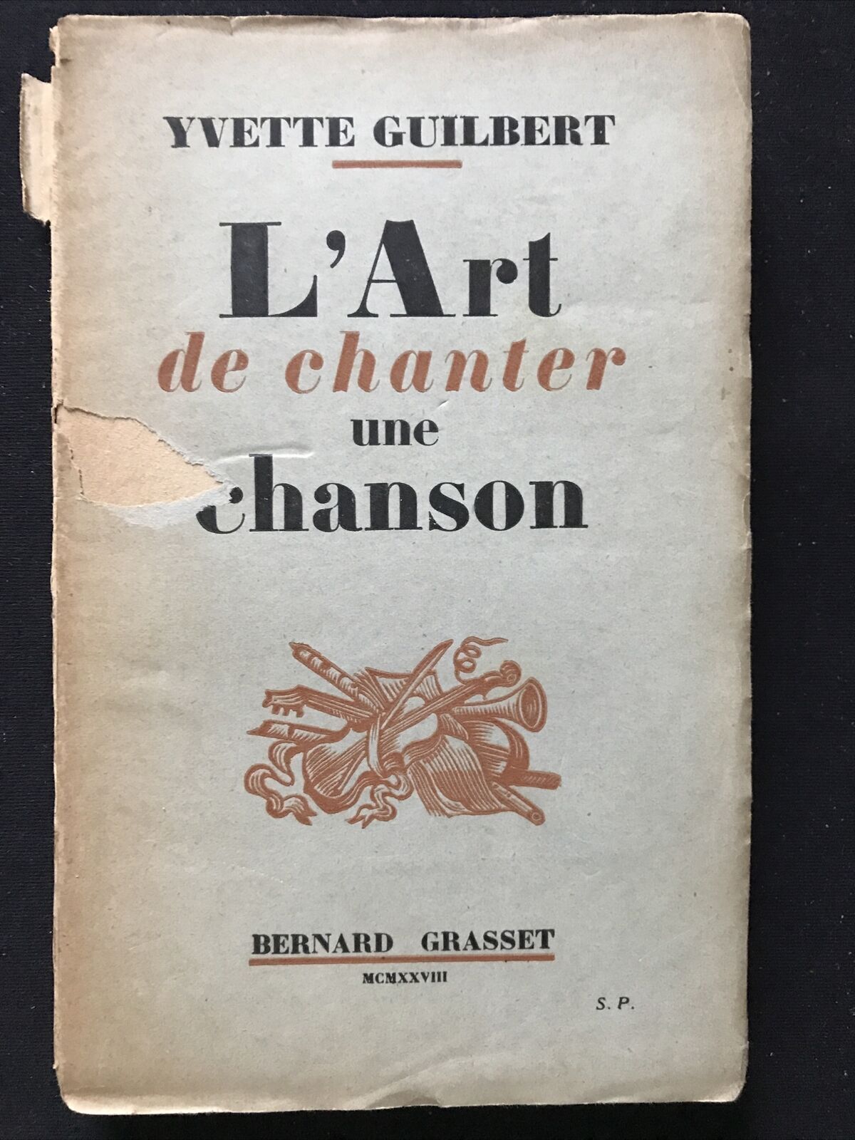 L'art de chanter une chanson, Yvette Guilbert, Grasset 1928