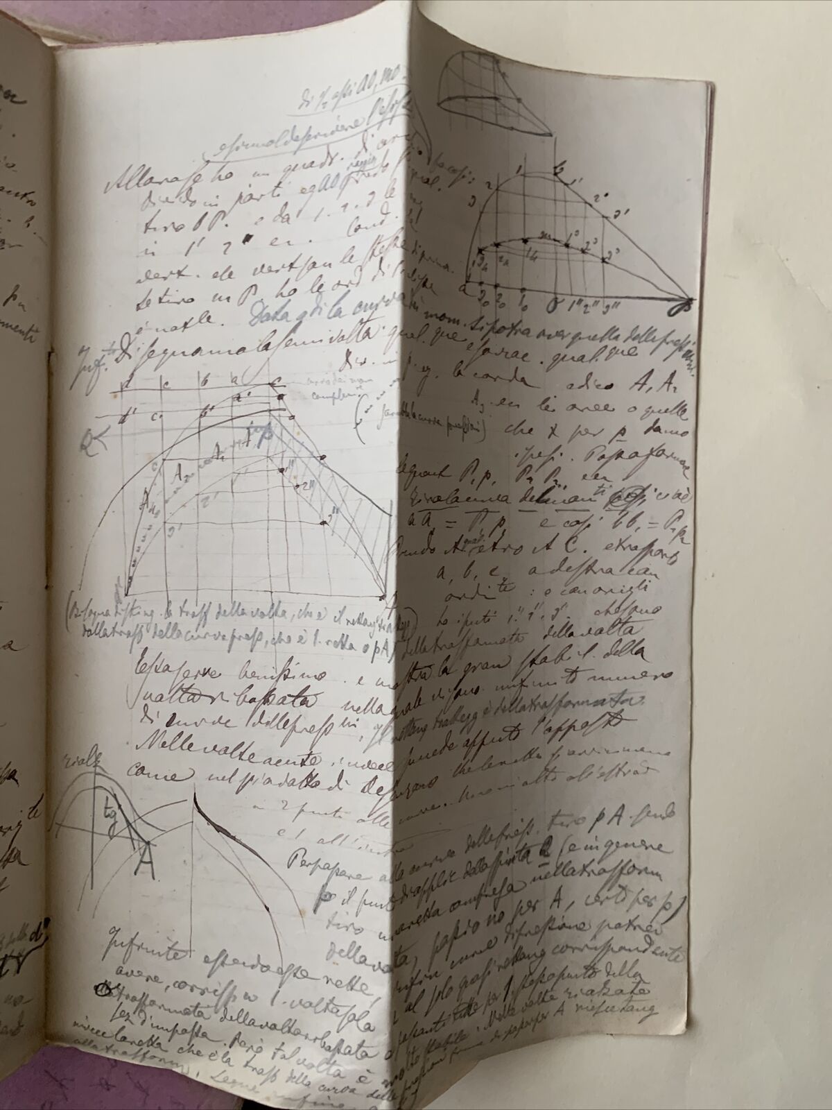 CELESTE CLERICETTI, appunti manoscritti di uno studente UNIVERSITÀ PAVIA 1875 #