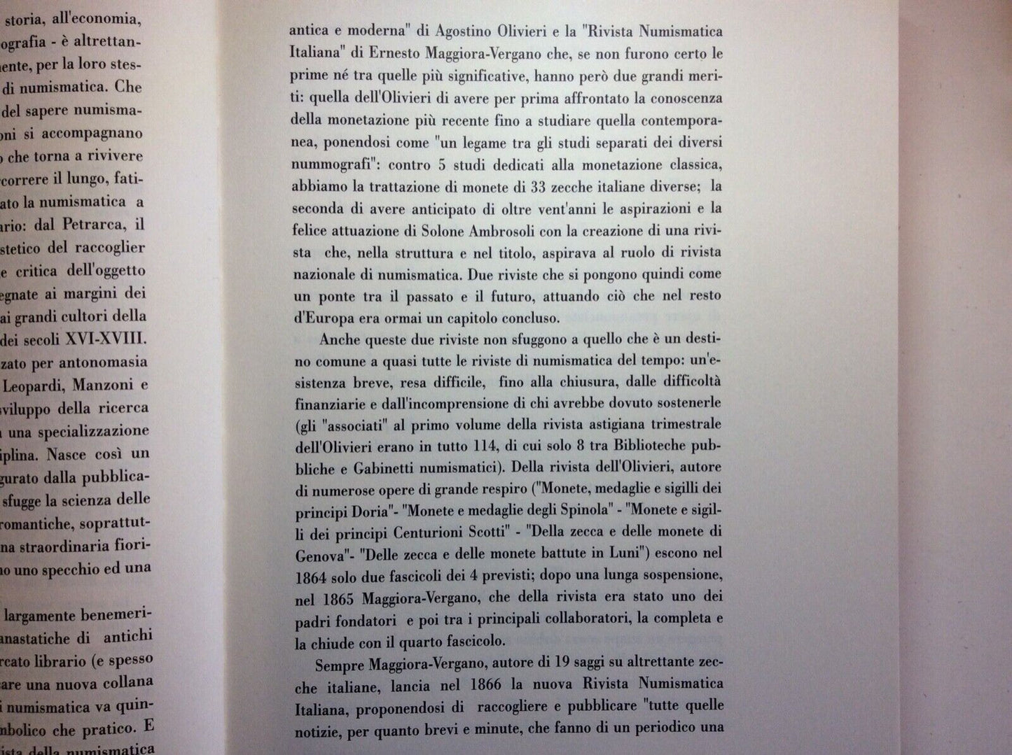 RIVISTA DELLA NUMISMATICA ANTICA E MODERNA, OLIVIERI-MAGGIORA-VERGANO,FORNI EDIT