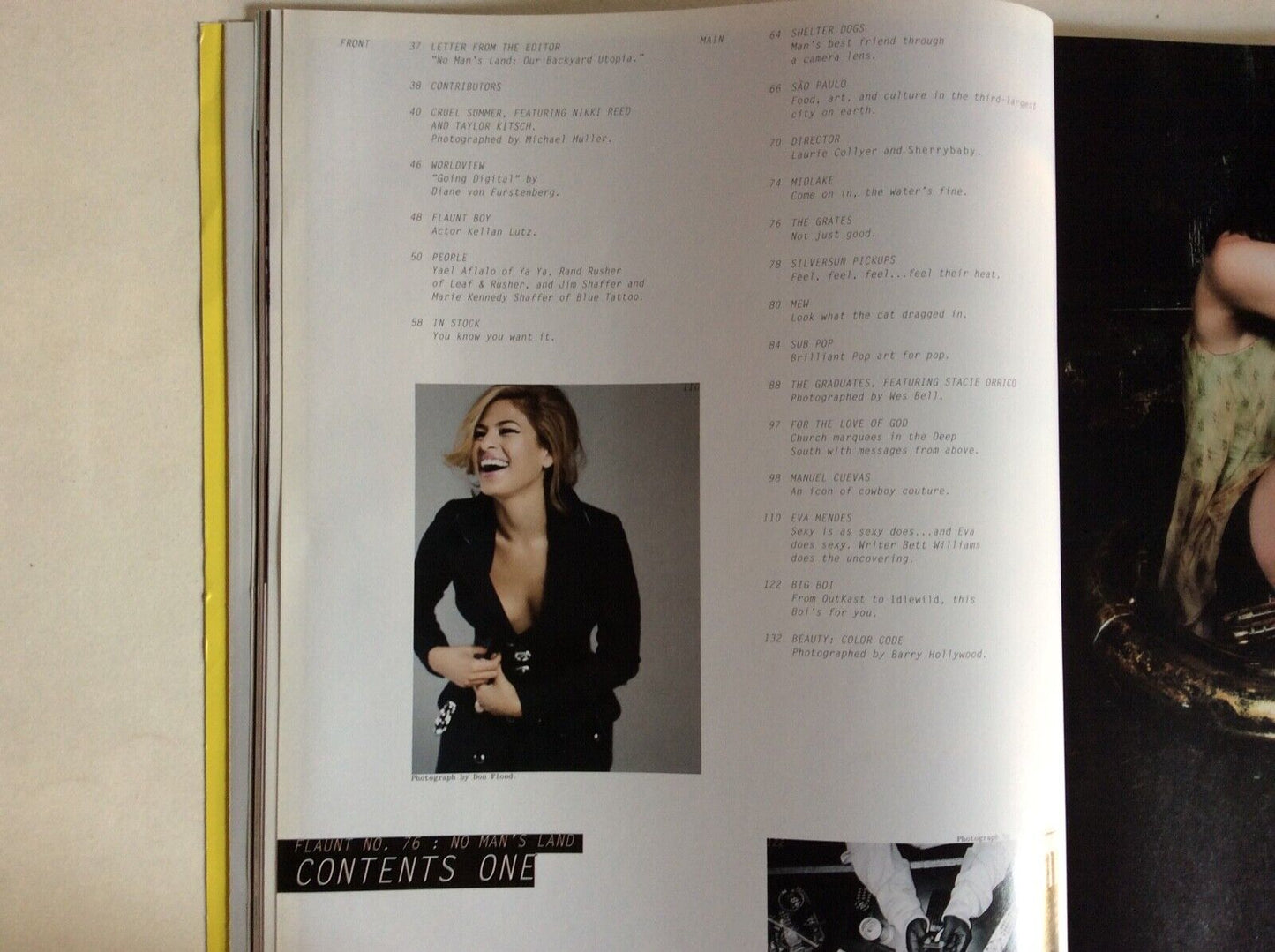 FLAUNT 76 MAGAZINE NO MAN’S LAND EVA MENDES