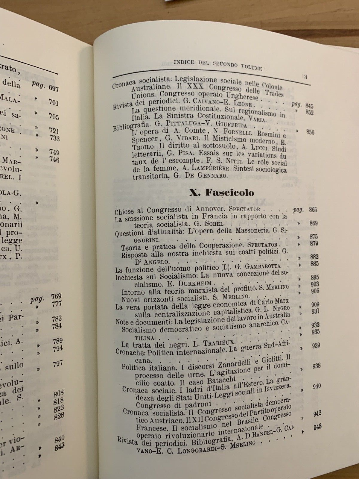 Rivista critica del socialismo, Saverio Merlino 2 volumi XII fascicoli. ristampa