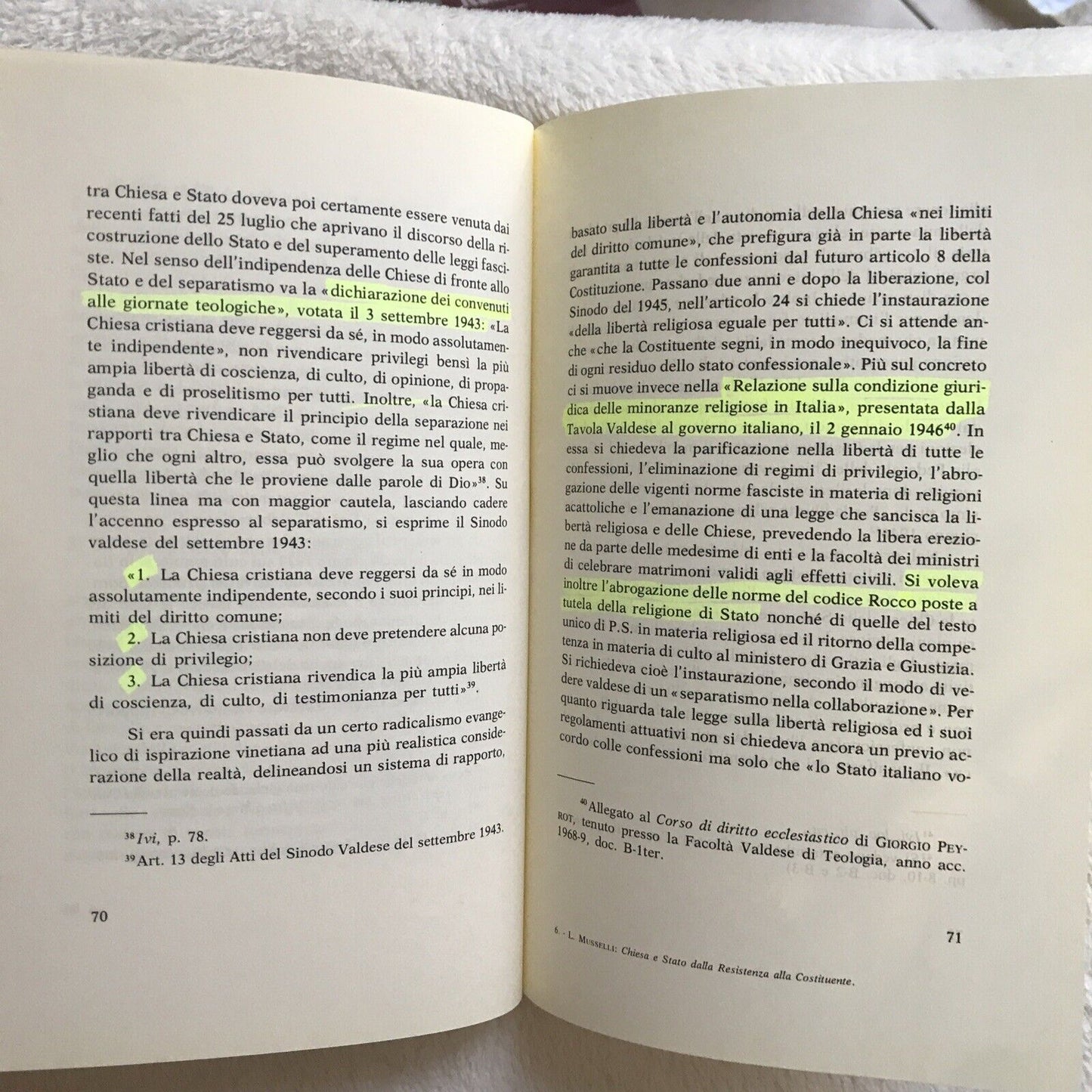 Chiesa e Stato dalla Resistenza alla costituente, Luciano Musselli, Giappichelli