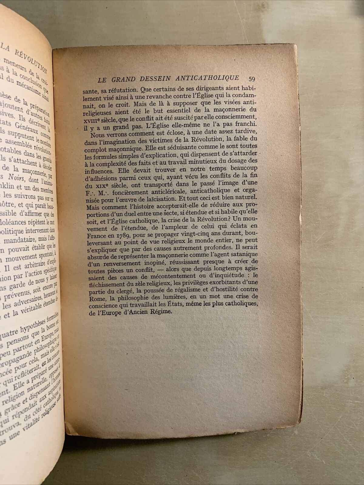 L'EGLISE CATHOLIQUE ET LA RÉVOLUTION FRANCAISE - ANDRÉ LATREILLE. HACHETTE #