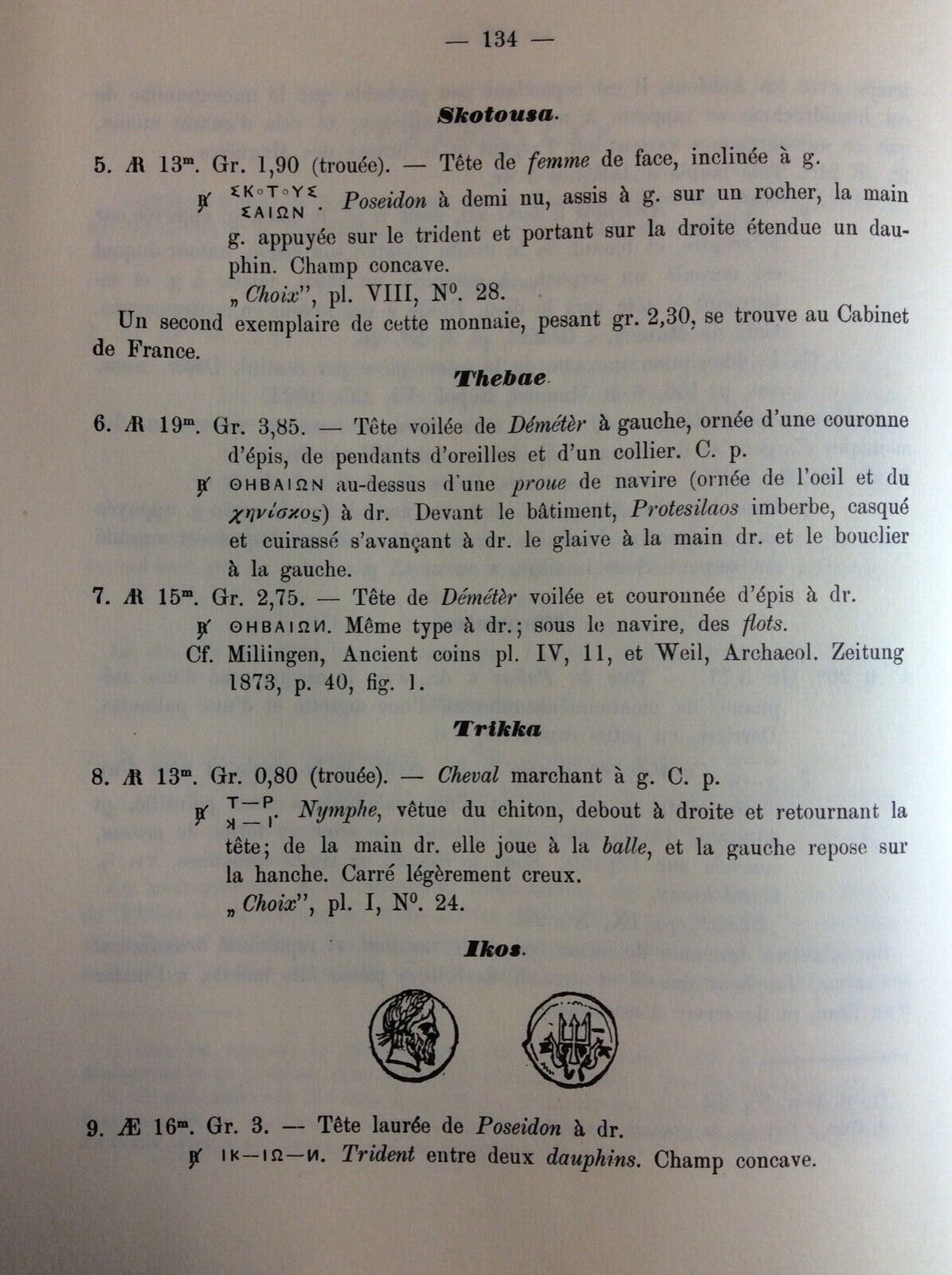 MONNAIES GRECQUES , F. IMHOOF - BLUMER , ARNALDO FORNI COPIA ANASTATICA