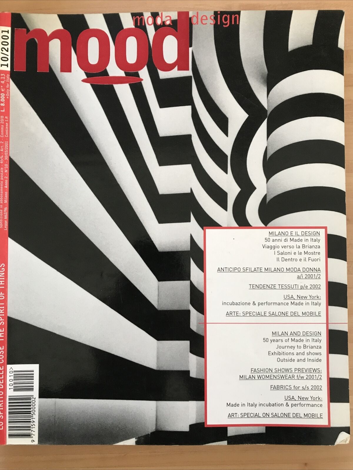 MOOD - RIVISTA DI MODA E DESIGN ANNO 2001 sfilate moda milano , fashion show #