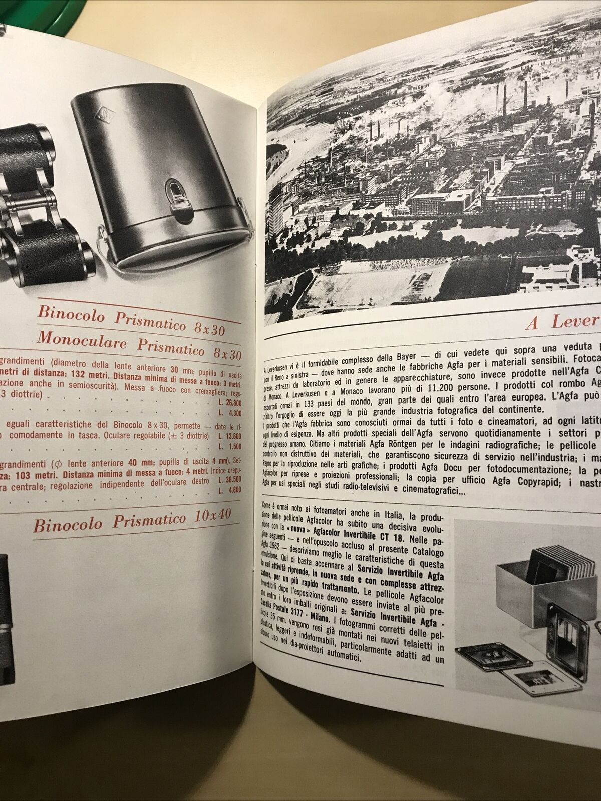 AGFA CATALOGO 62 - FOTOGRAFIA 1962