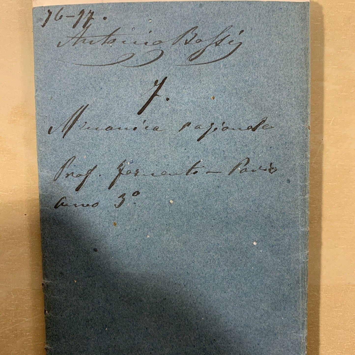 Antico Manoscritto Università di Pavia 1876, Meccanica Razionale, Carlo Formenti
