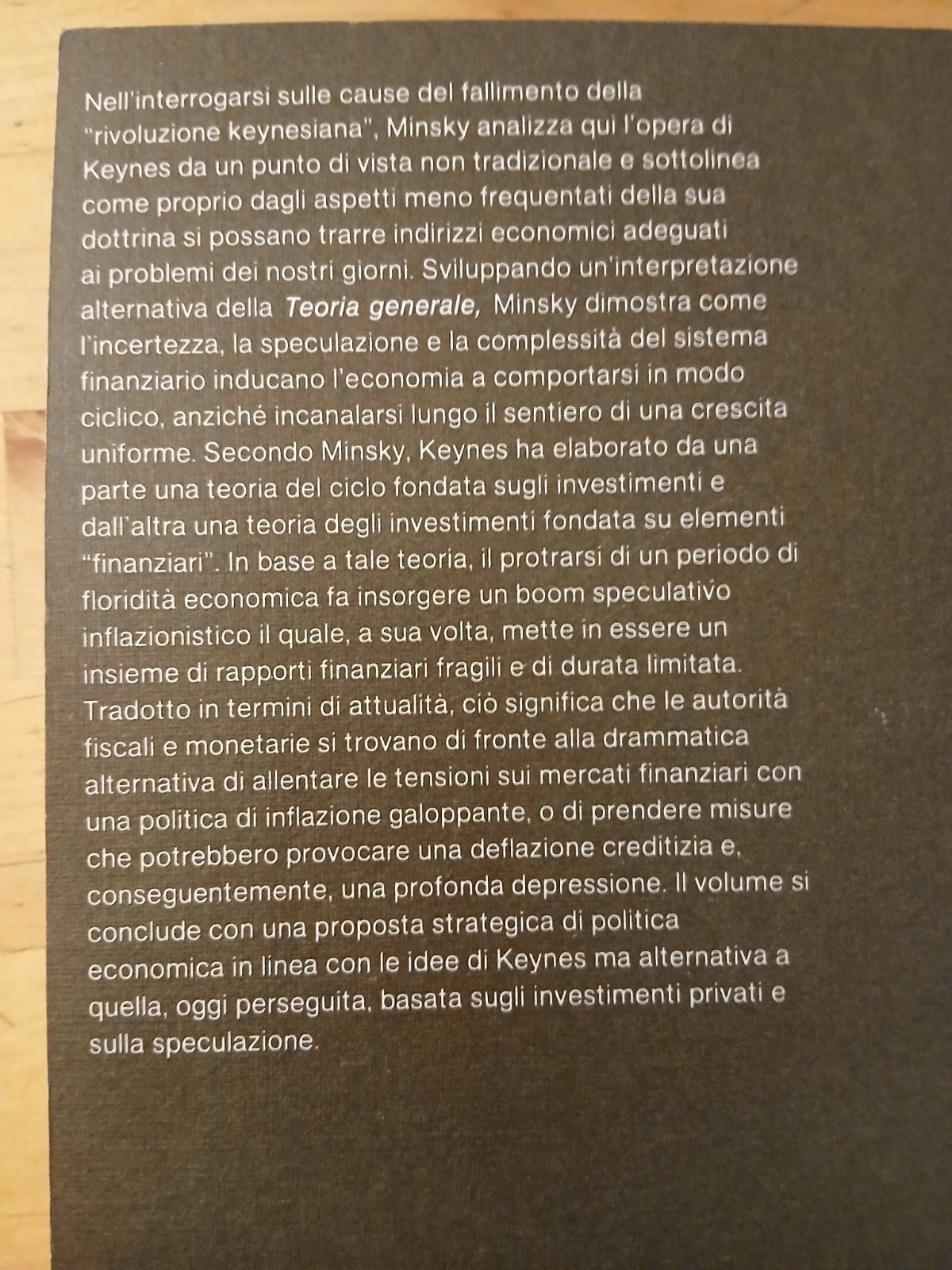 Keynes e l'instabilità del capitalismo - Hyman P. Minsky - Boringhieri 1981