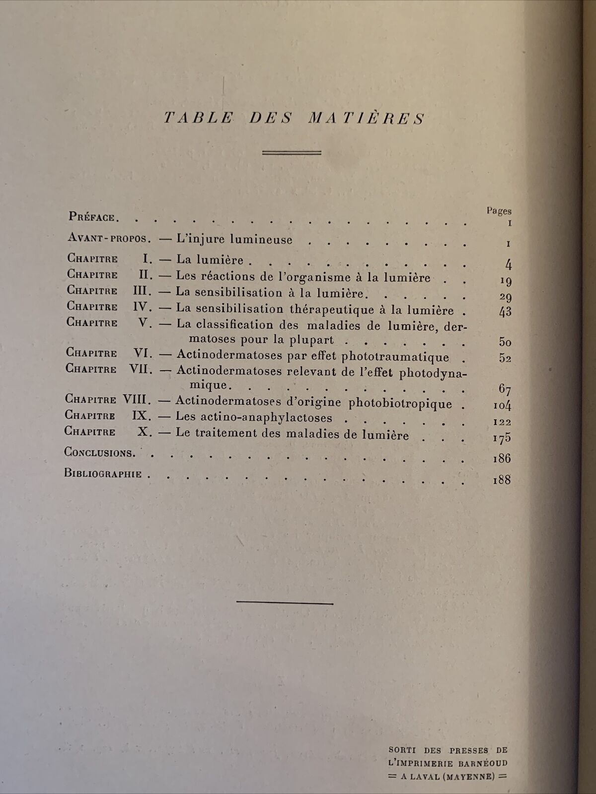 LES MALADIES DE LUMIÈRE et leur traitement. Hubert Jausion, Francois Pagès 1933
