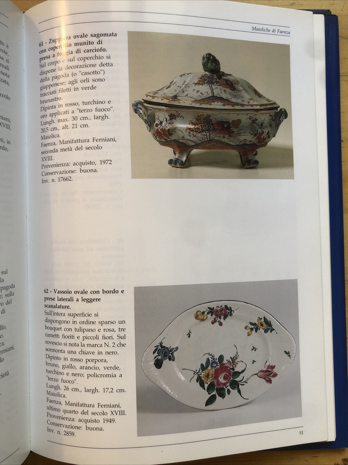 Maioliche di Faenza dal trecento al novecento, Majolica of Faenza. studio 88 ed.