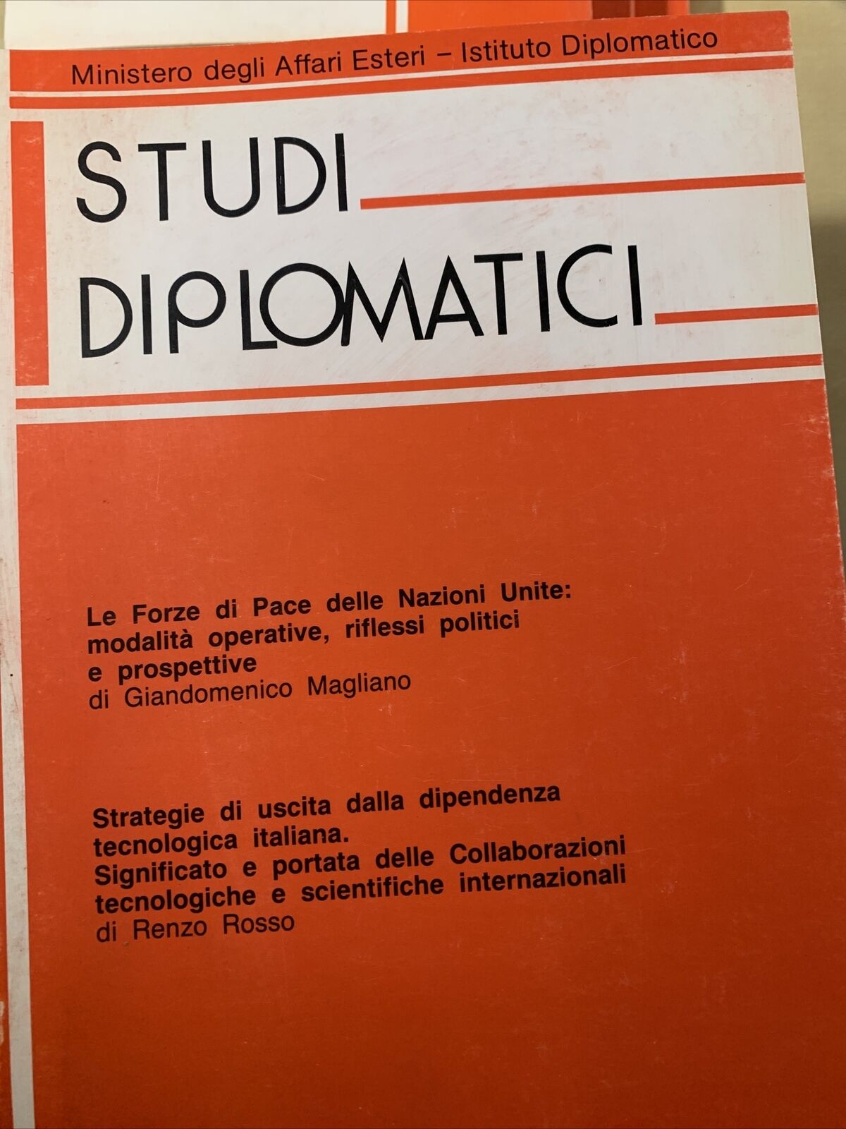 STUDI DIPLOMATICI - Ministero degli affari esteri. Istituto diplomatico 11 voll