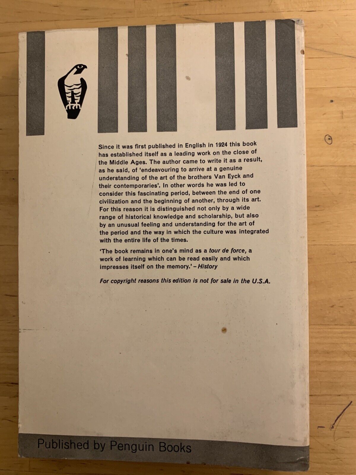 THE WANING OF THE MIDDLE AGES - A PEREGRIN BOOK J, HUIZINGA 1965