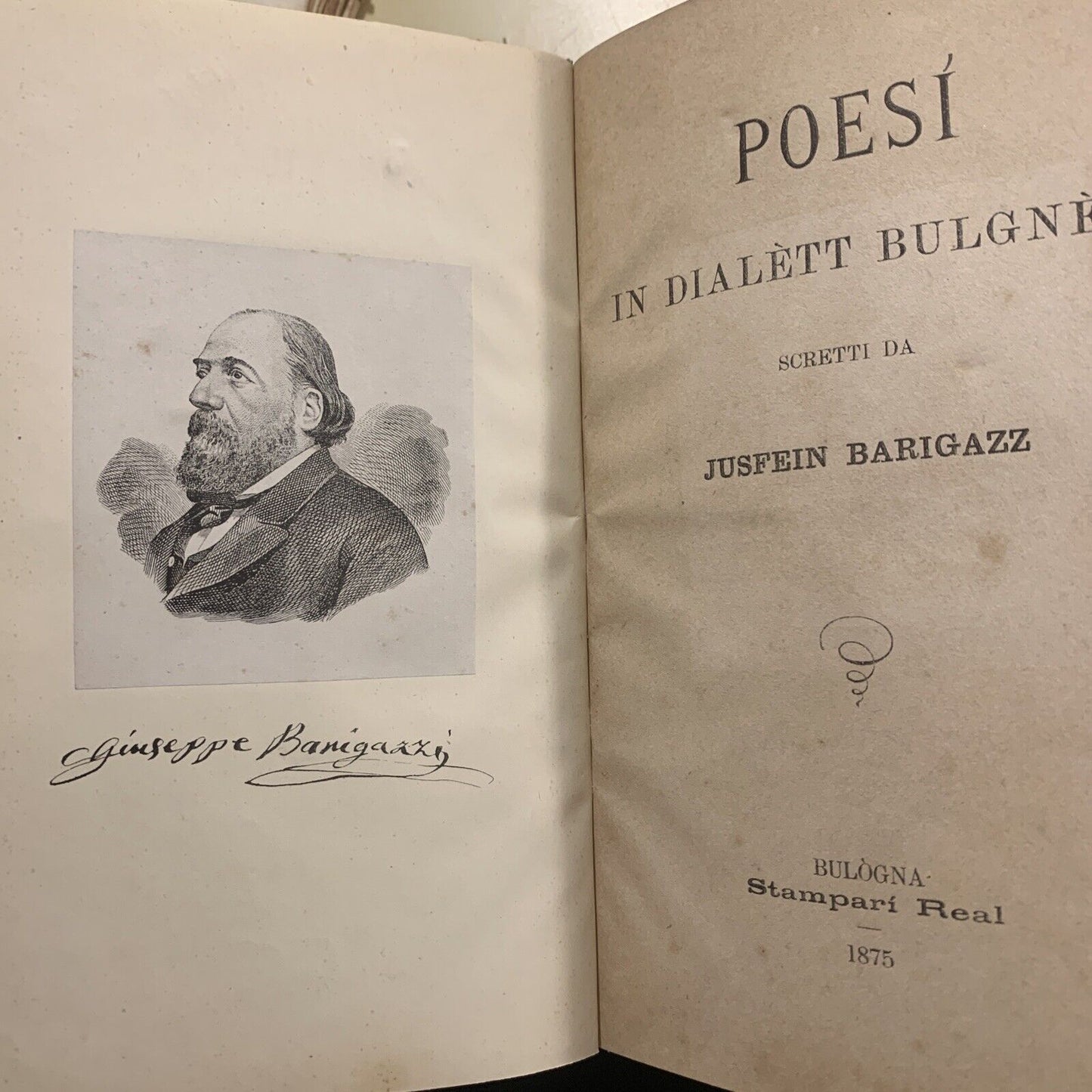 POESÍ IN DIALÈTT BULGNÈIS - Jusfein Barigazz 1875