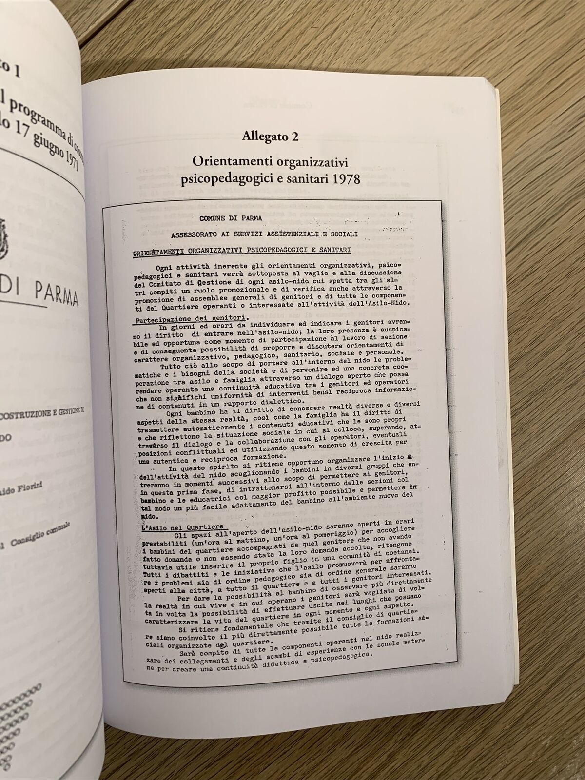 SUI NOSTRI PASSI Tracce di storia dei servizi educativi nei Comuni capoluogo