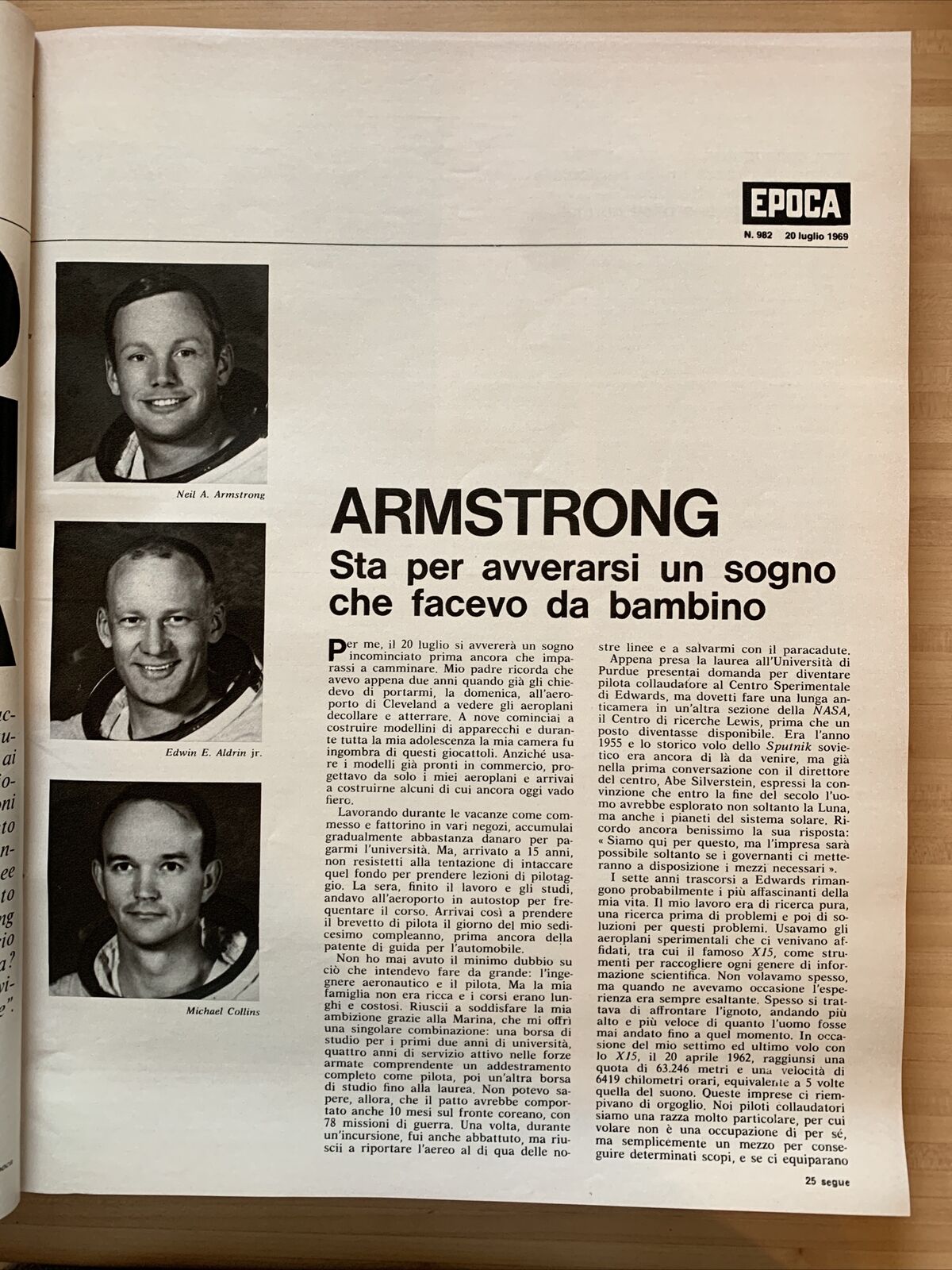 EPOCA rivista LUNA 6 numeri rilegati a libro. LA SPEDIZIONE APOLLO 8-10-11-12-15