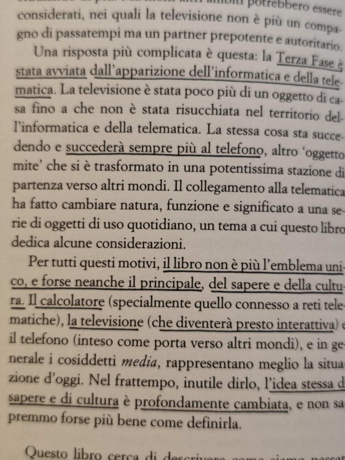 La terza fase, Raffaele Simone. Forme di sapere che stiamo perdendo Laterza 2000