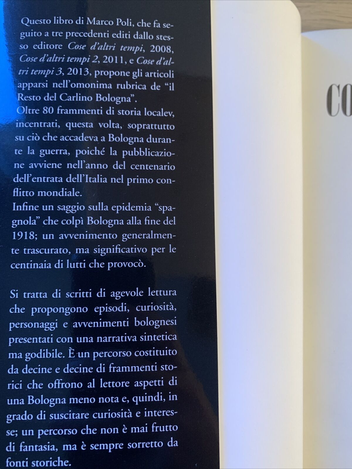 Cose d'altri tempi - Marco Poli. Frammenti di storia bolognese. Minerva 2015