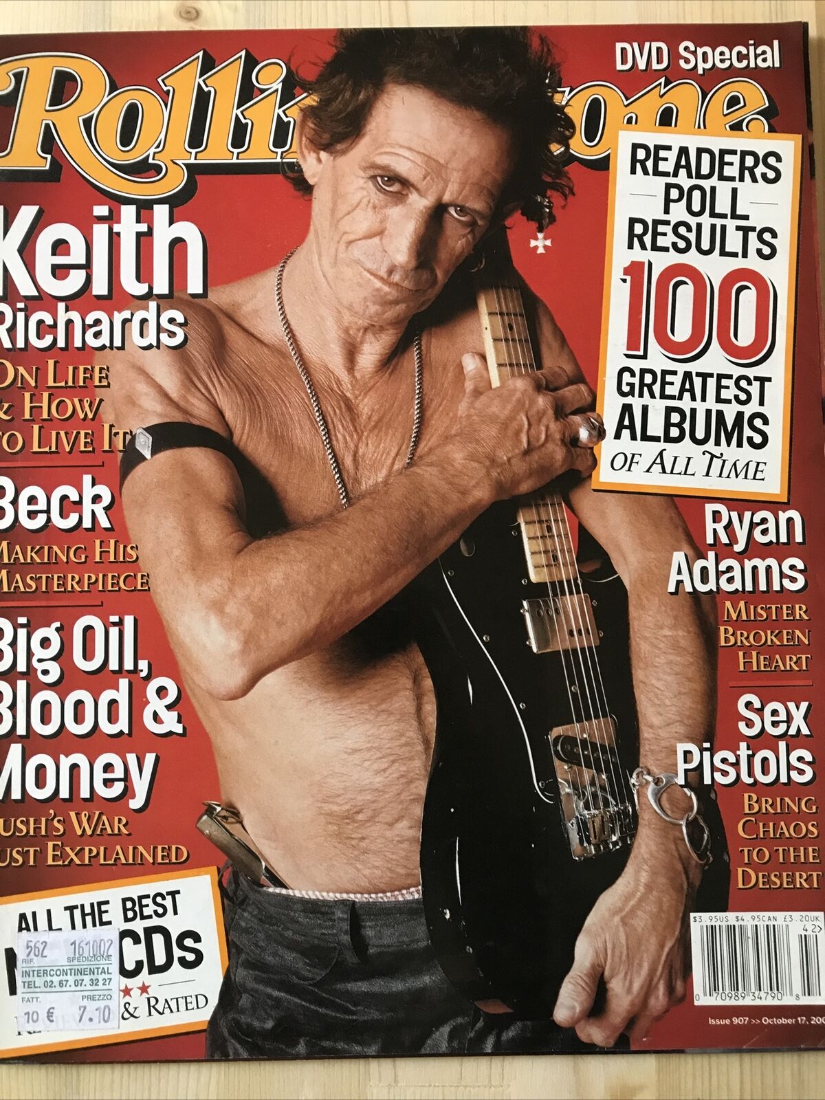 Rolling Stone Magazine Issue 907 Keith Richards Beck Ryan Adams #