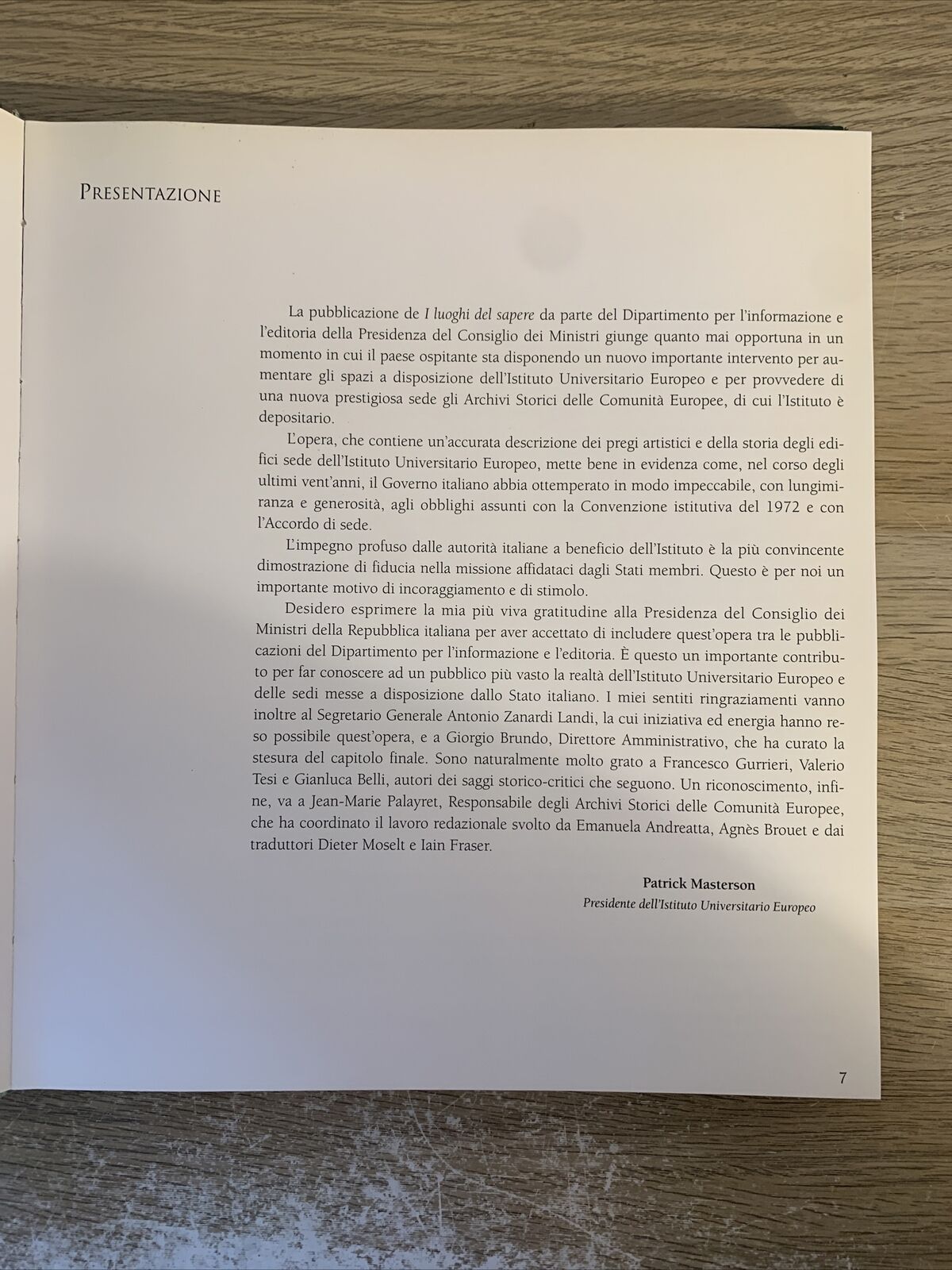 I LUOGHI DEL SAPERE le sedi storiche dell'istituto universitario europeo 1997