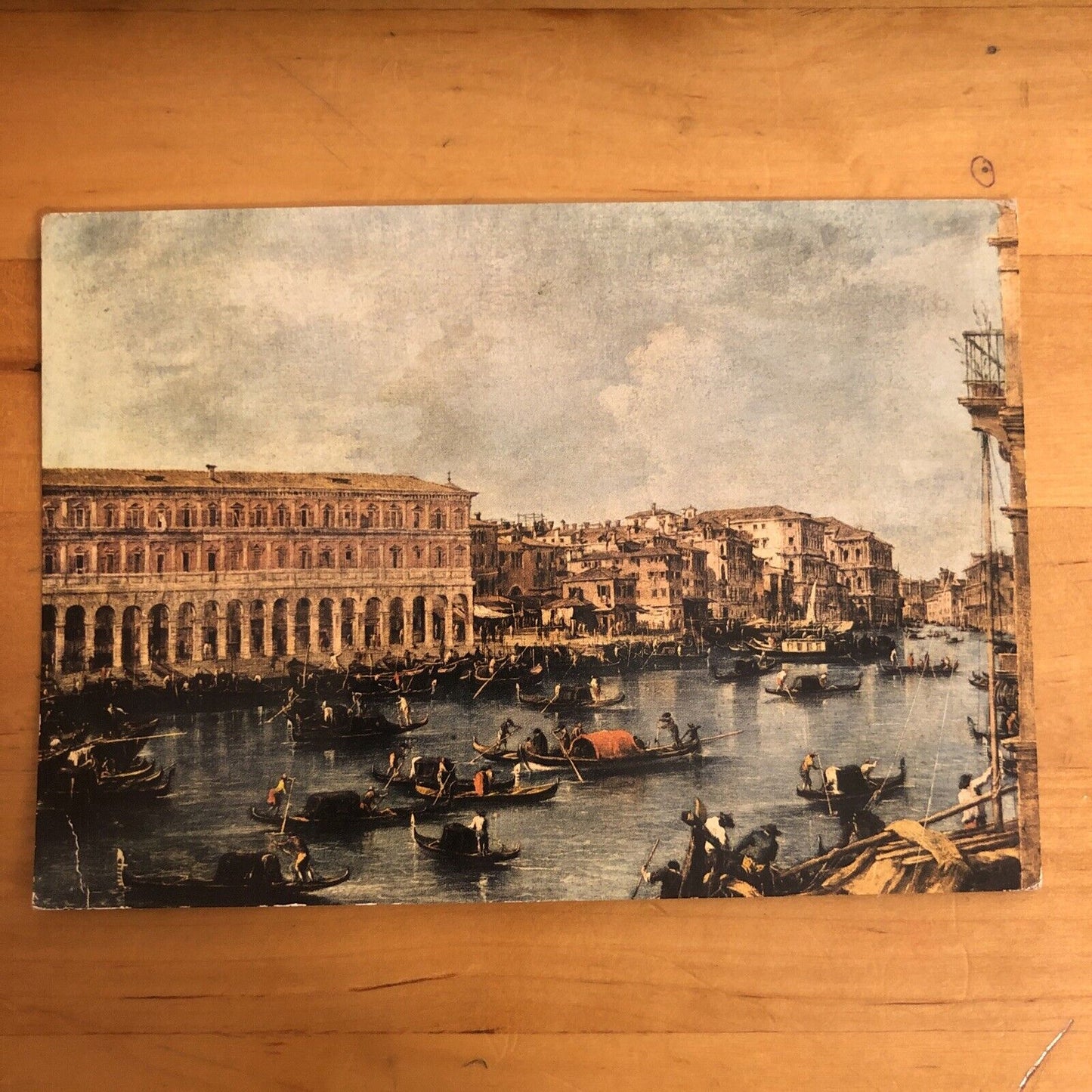 Cartolina VEDUTA DEL CANAL GRANDE DI RIALTO, FRANCESCO GUARDI - VIAGGIATA 1967
