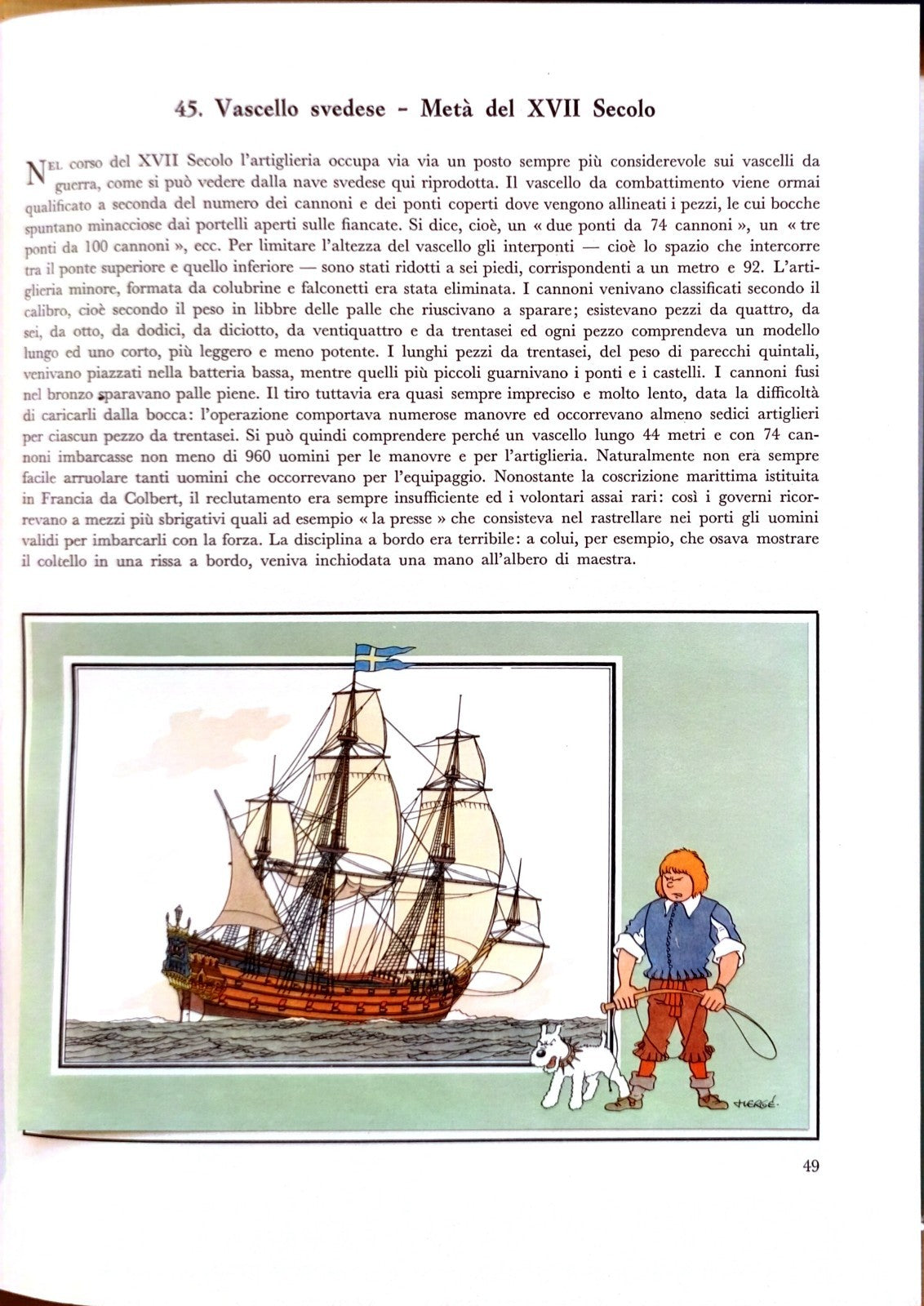 La marina dalle origini al 1700, Hergé, J. Martin, Gandus editore 1966