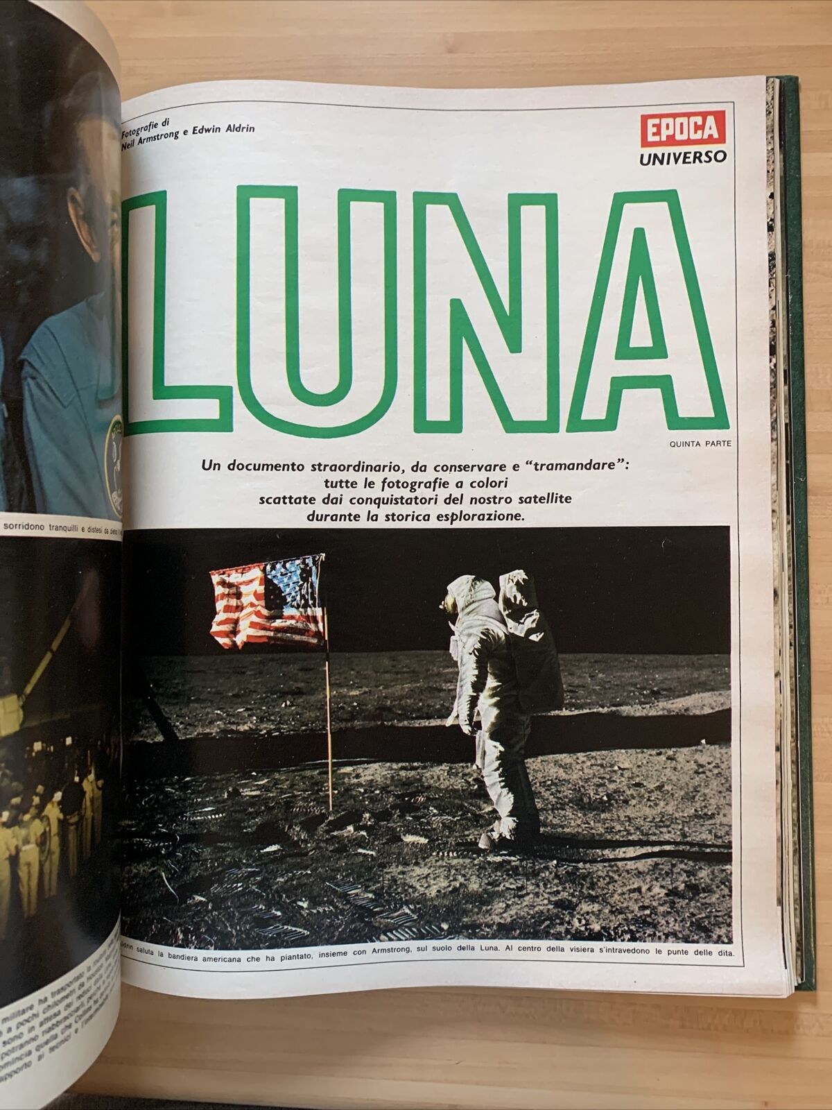 EPOCA rivista LUNA 6 numeri rilegati a libro. LA SPEDIZIONE APOLLO 8-10-11-12-15