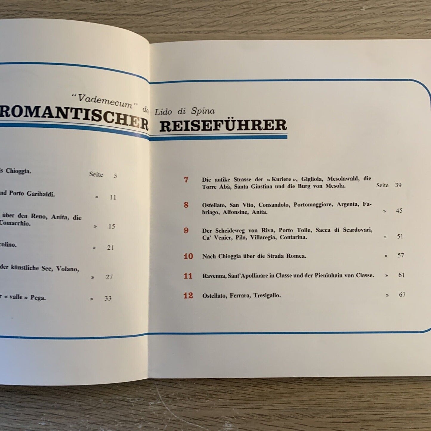 LIDO DI SPINA ITINERARI ROMANTICI. I VADEMECUM. EDIZIONE IN TEDESCO 1966