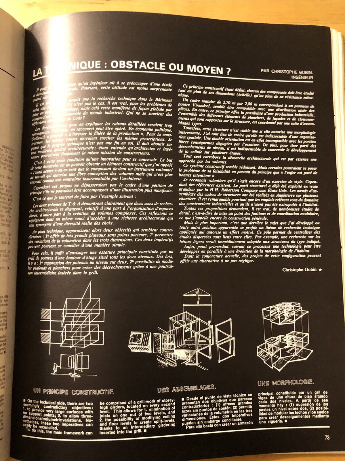 Techniques & Architectures - la question du logement, constituer l' espace 1976