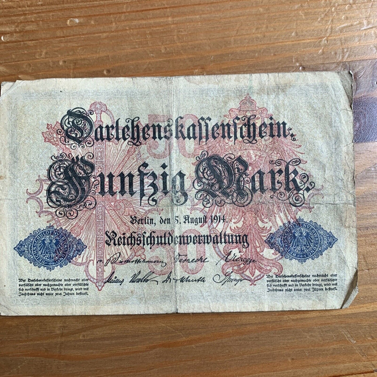 50 funfzig mark - Germany 1914 Reich Banknote