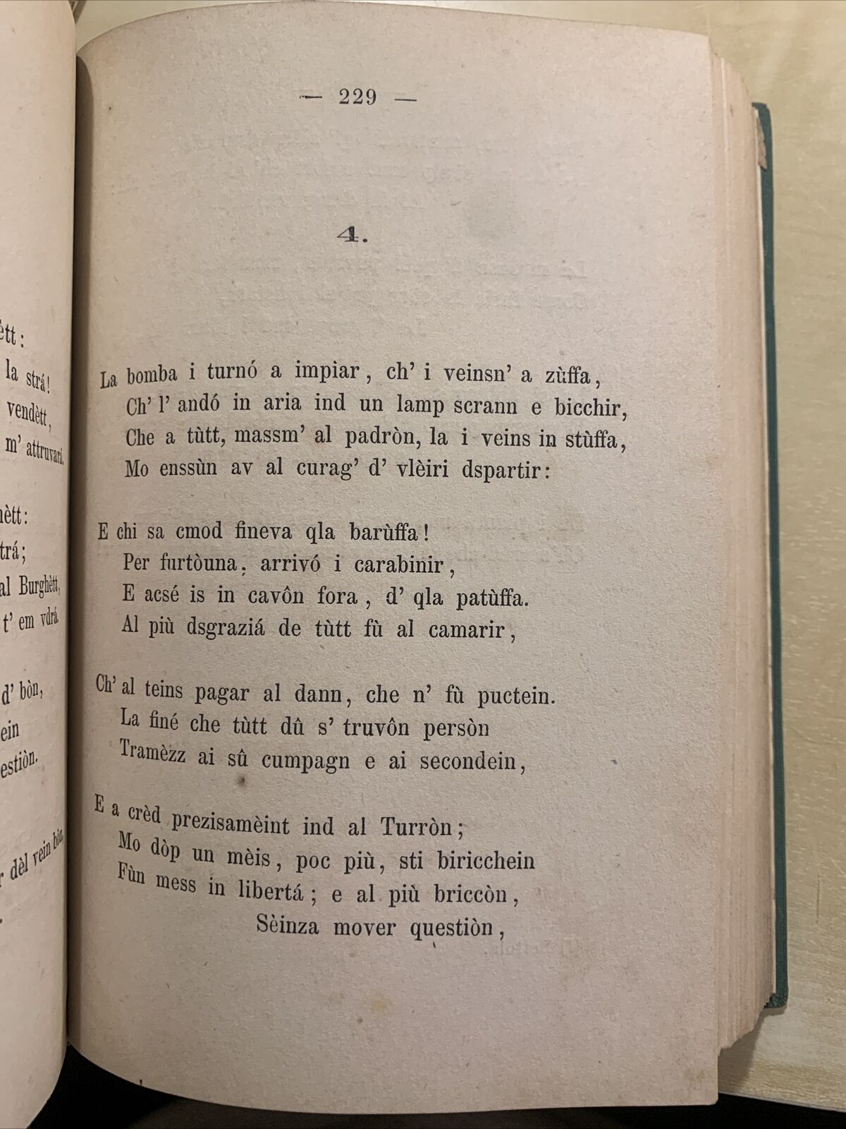 POESÍ IN DIALÈTT BULGNÈIS - Jusfein Barigazz 1875