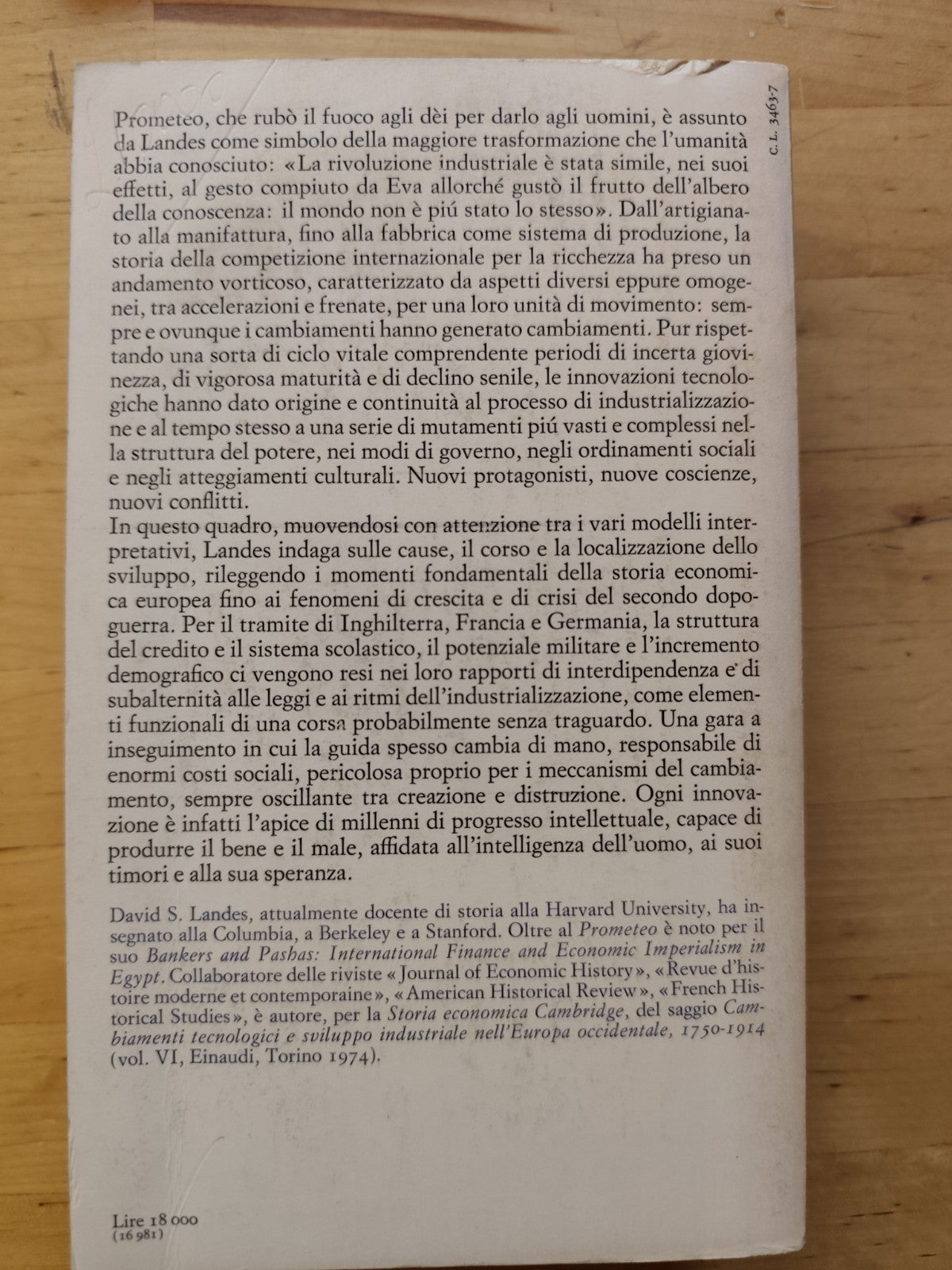 Prometeo liberato, Landes - Einaudi paperbacks 92. 1980