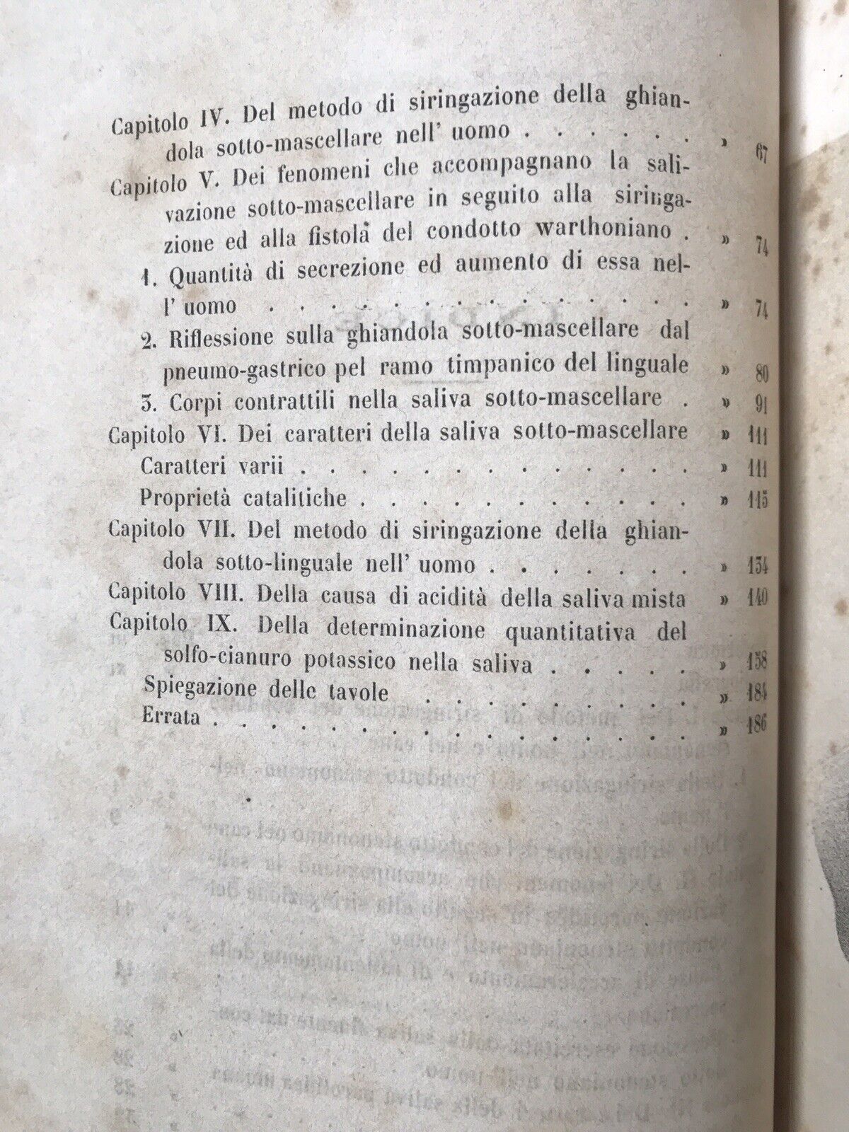 LA SALIVA UMANA, Eusebio Ohel 1864. **MEDICINA - MOLTO RARO INTROVABILE**