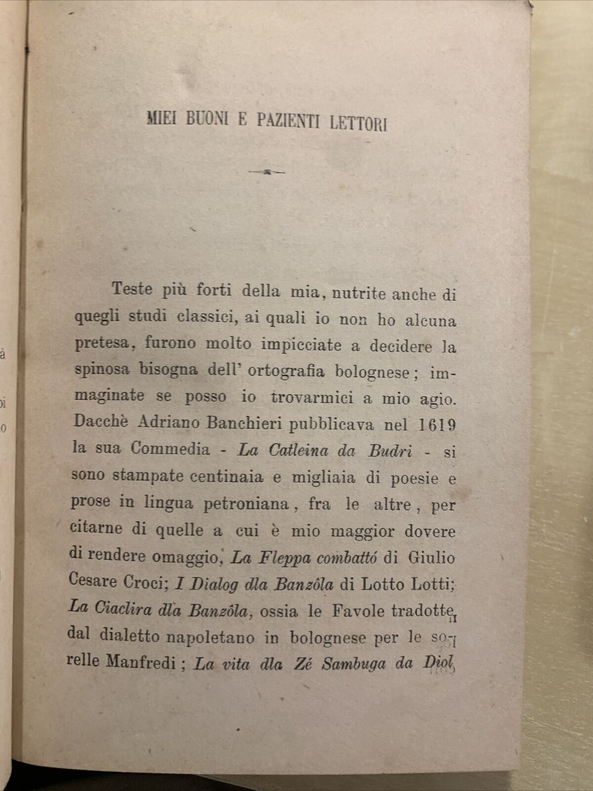 POESÍ IN DIALÈTT BULGNÈIS - Jusfein Barigazz 1875