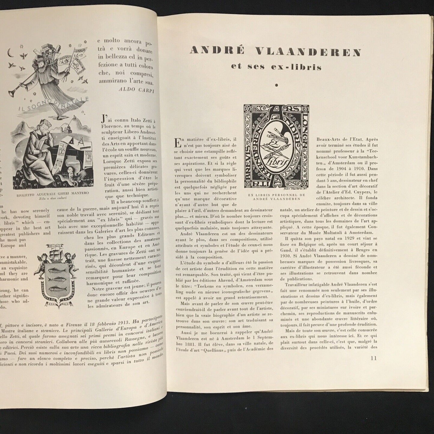 EX-LIBRIS. Le arti del libro. The Arts of the Book. Les arts du livre, 1947