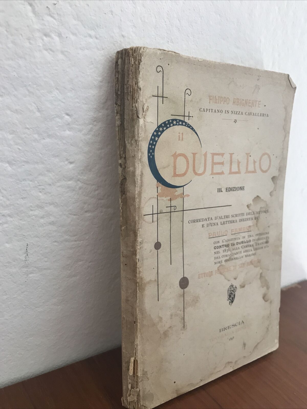 IL DUELLO Filippo Abignente tipografia editrice 1898 Paulo Fambri Perrone San Ma