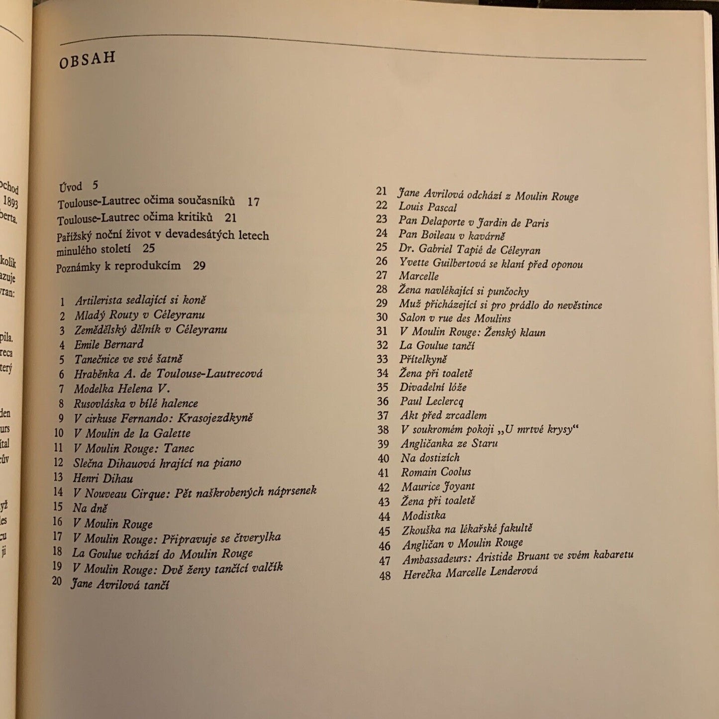 TOULOSE LAUTREC. ODEON. nakladatelství krásné. Denys Sutton 1968