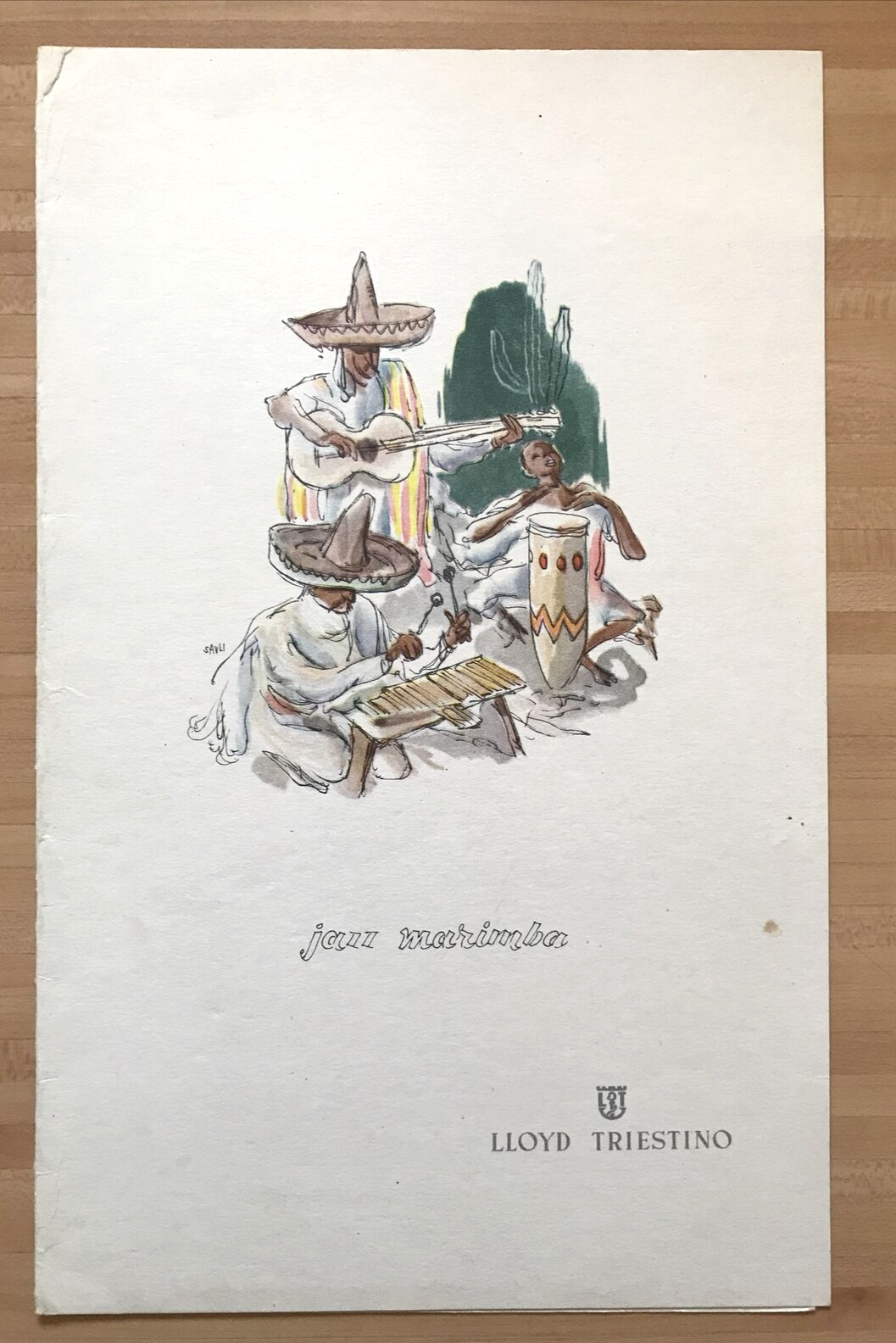 LLOYD TRIESTINO - opuscolo pubbl., pubblicità vintage NAVE DA CROCIERA 1963