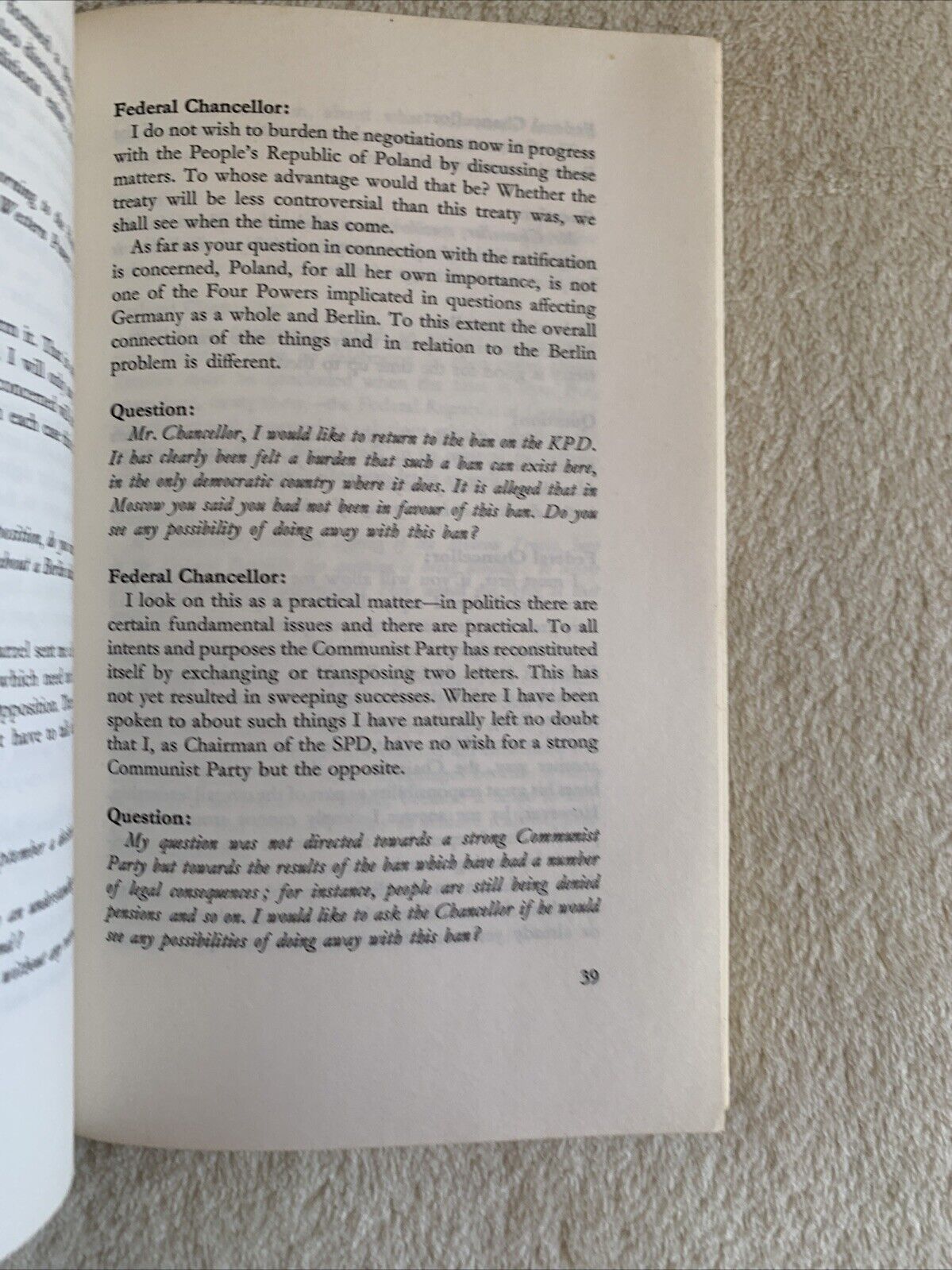 The treaty of August 12, 1970 between Federal Republic of Germany and the Soviet