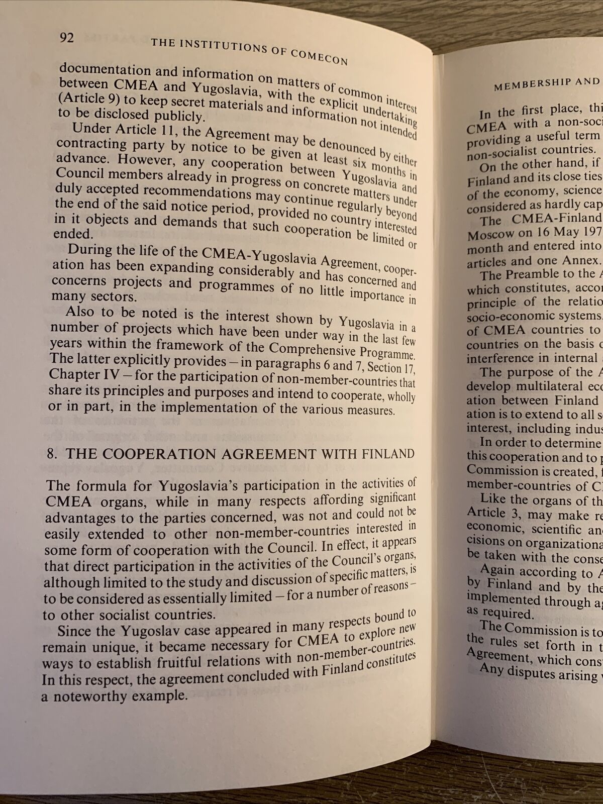 THE INSTITUTIONS OF COMECON. GIUSEPPE SCHIAVONE 1981