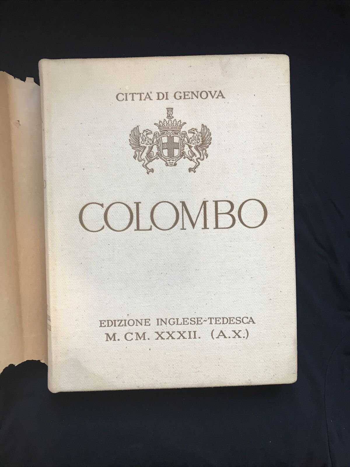COLOMBO Cristoforo - città di Genova - Edizione Inglese Tedesca 1932
