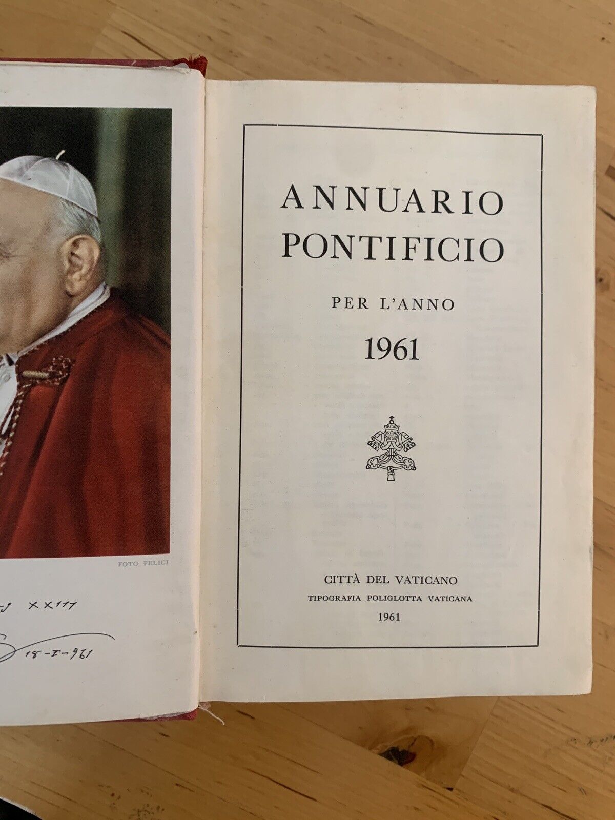 ANNUARIO PONTIFICIO 1961 - CITTà DEL VATICANO