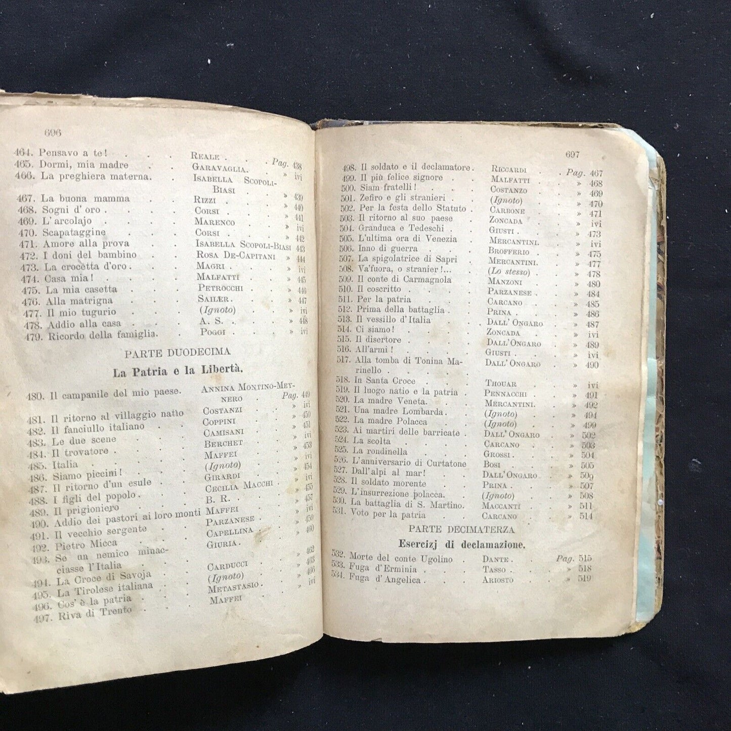 Adriano Salani IL CANZONIERE DEI FANCIULLI componimenti poetici, 1881 POESIA