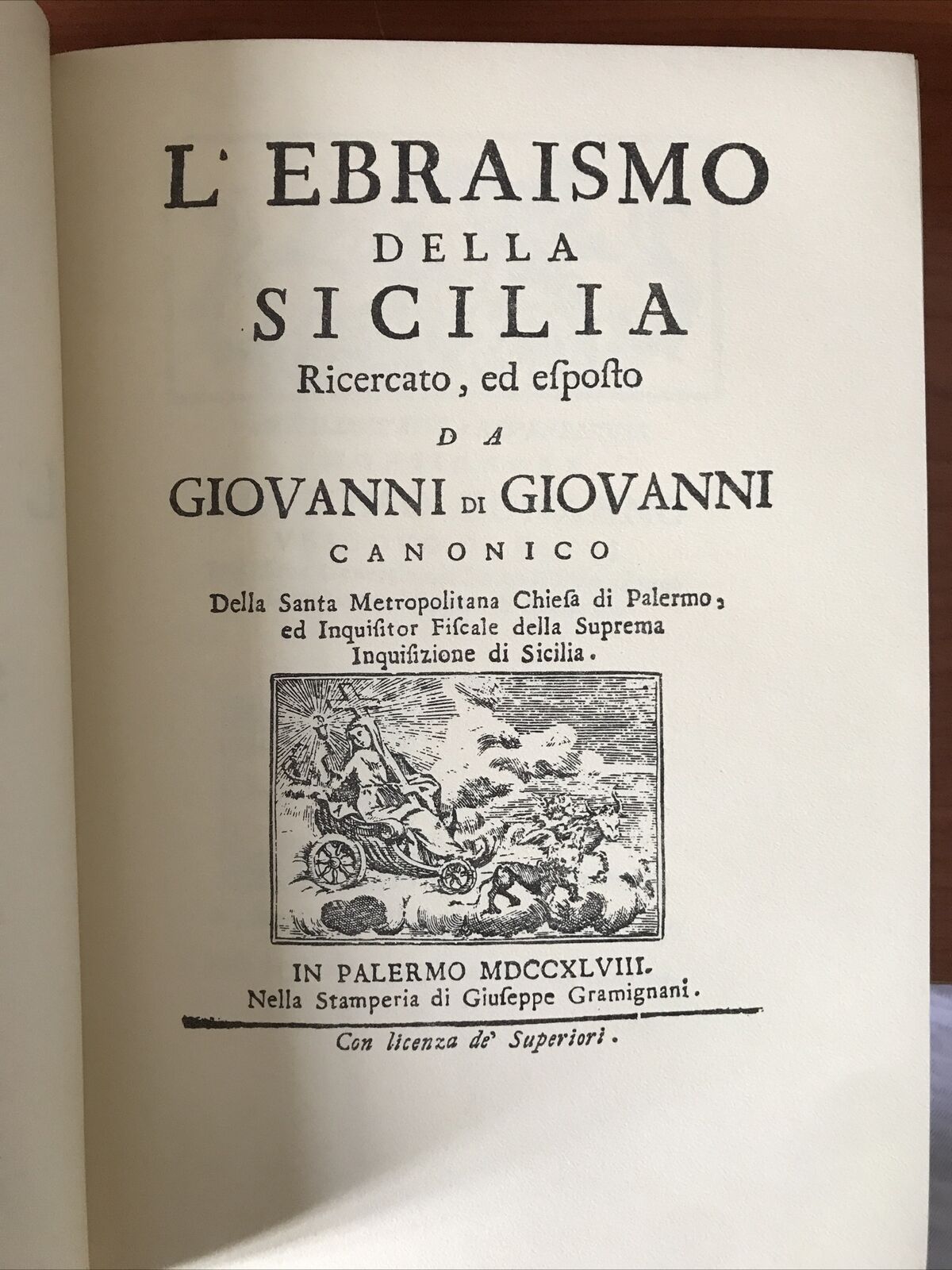 L'EBRAISMO DELLA SICILIA, ARNALDO FORNI ED., Giovanni di Giovanni